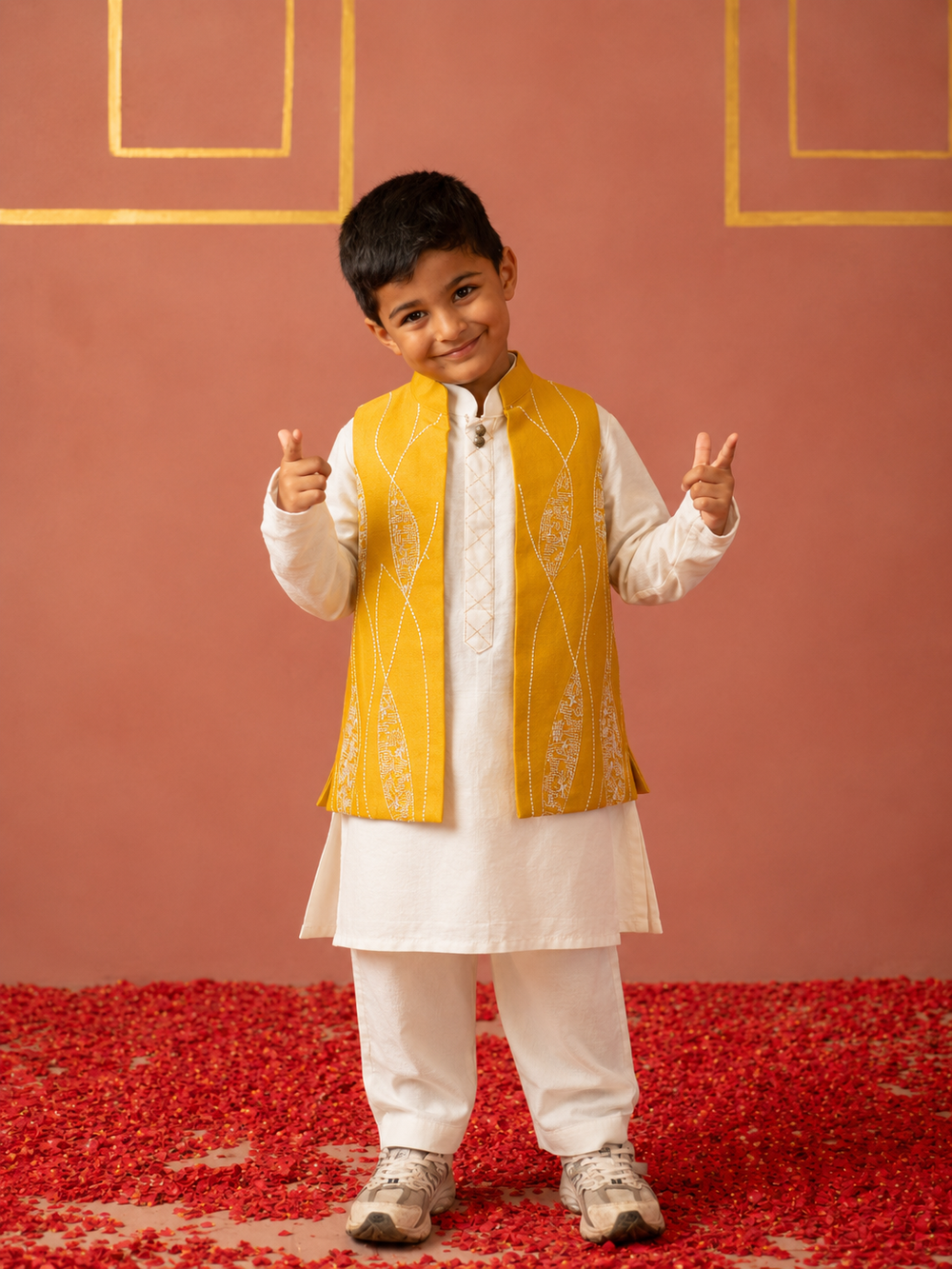 Mustard Thread Jacket Set