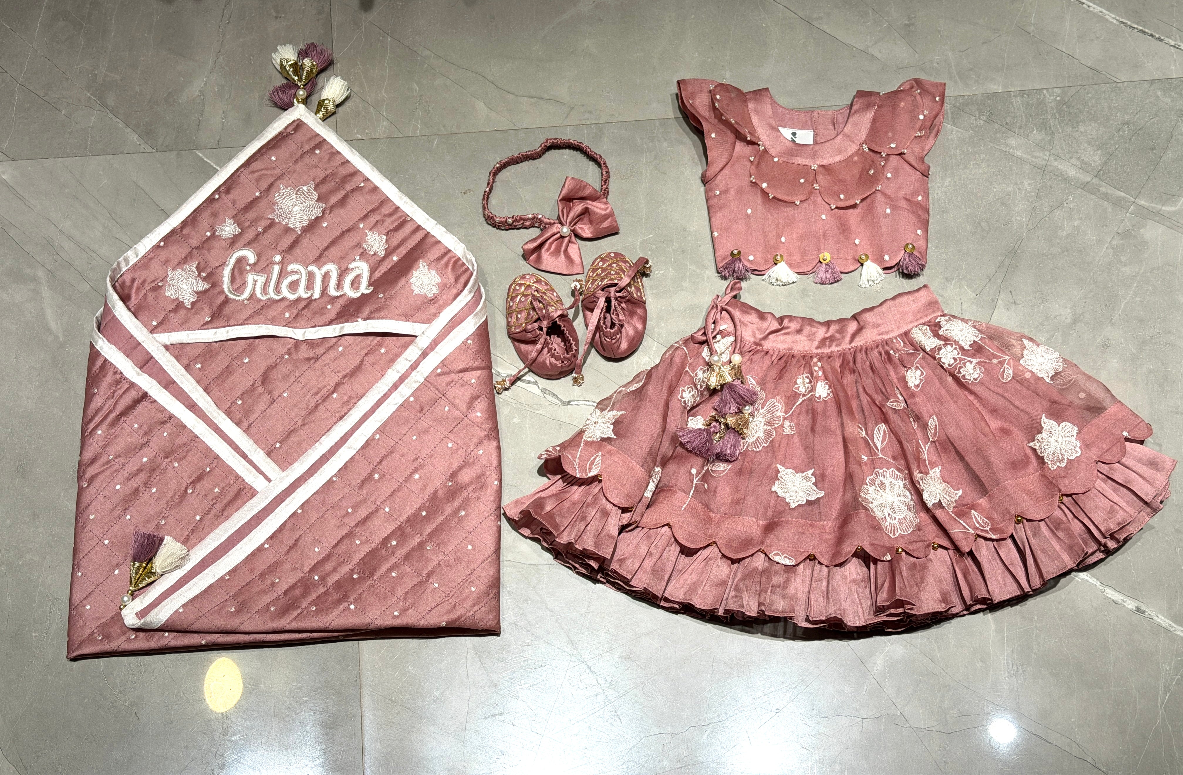 Dust Pink Infant Jamna Set