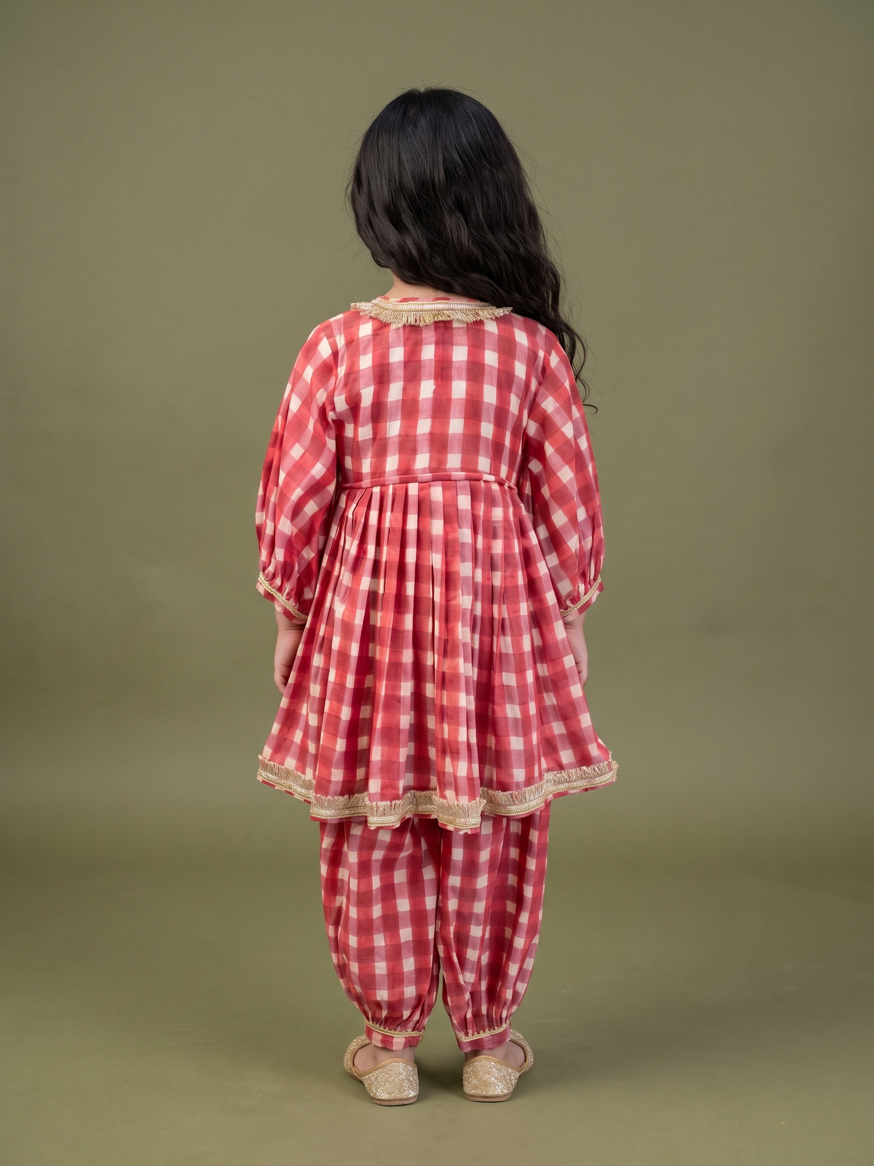 Kanika Checked Peplum Set