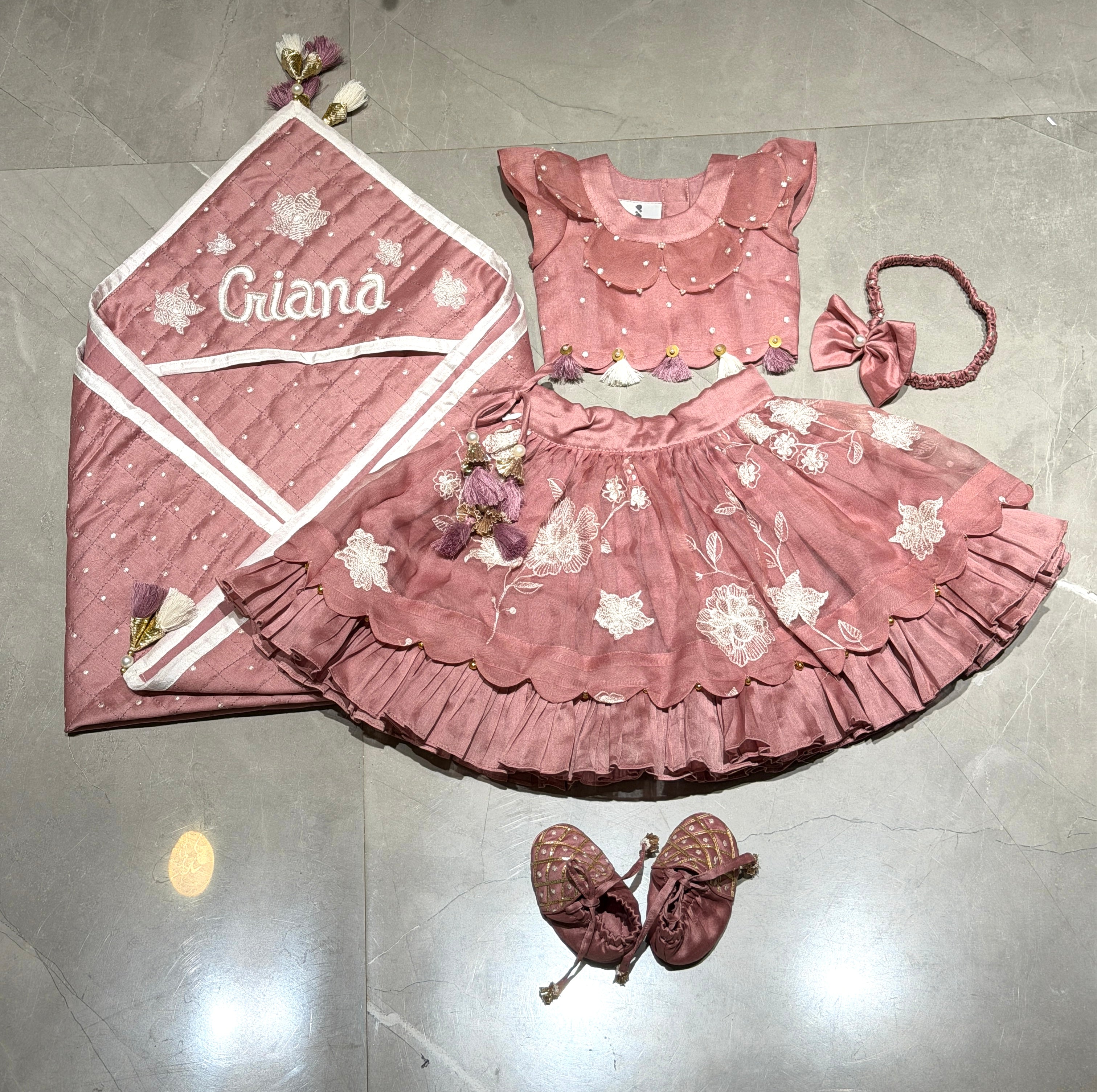 Dust Pink Infant Jamna Set