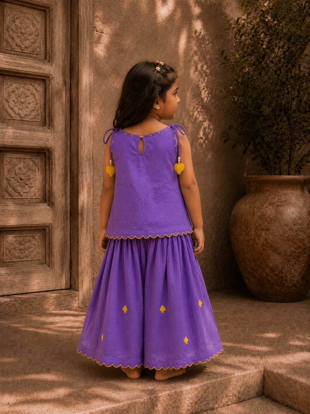 Lavender Spades Top and Pants Set