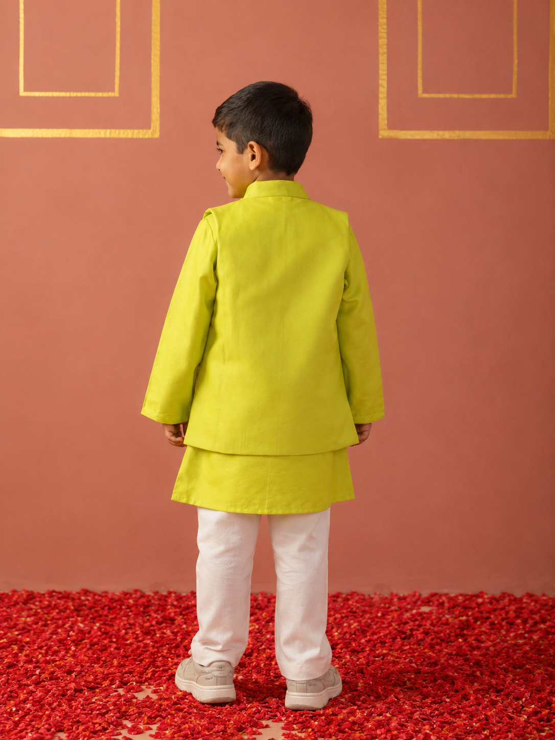 Lime green Thread Jacket Set