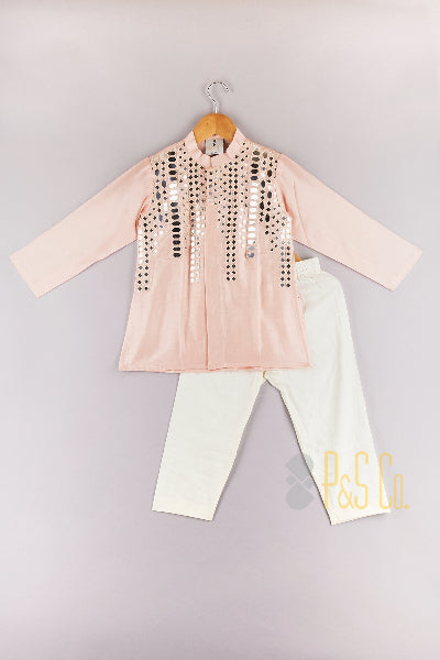 Dust Pink Mirror Kurta Pyjama