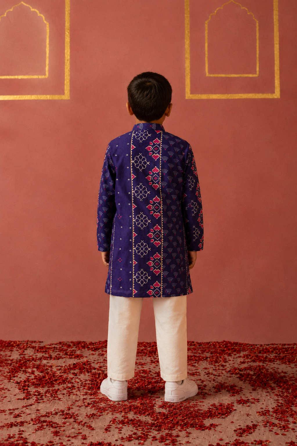 Purple Chanderi Gota Kurta Pj