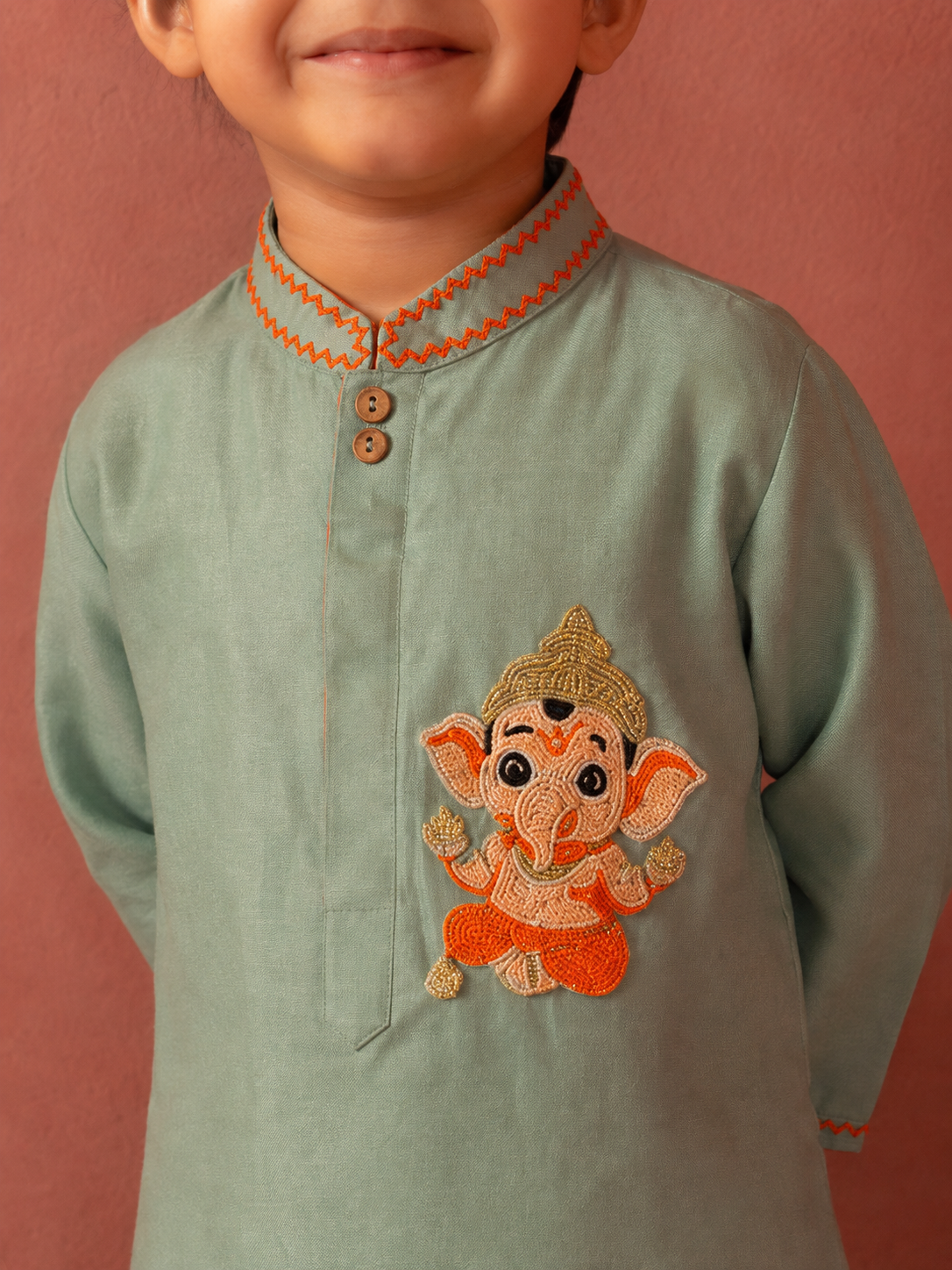 Mint Ganpati Kurta Pj