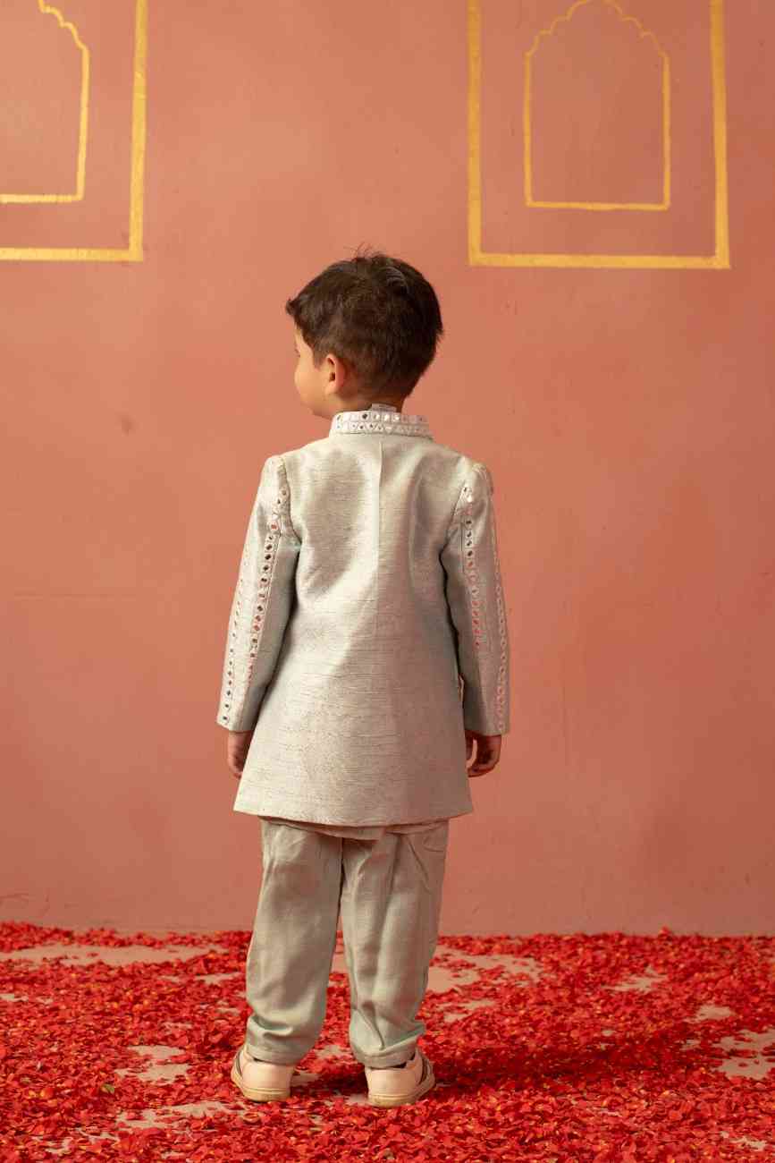 Mint Mirror Jacket Kurta and Pants