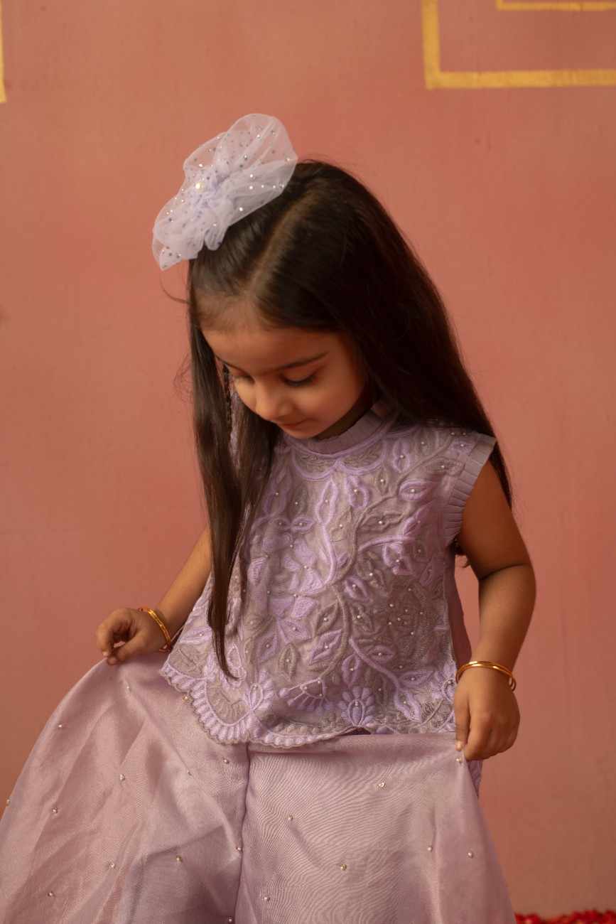 Lavender Top and Flare Pant