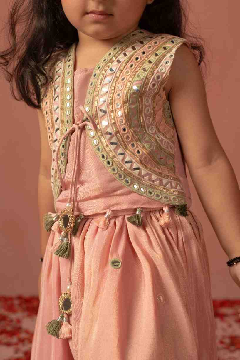 Pink Mirror Ghaghra