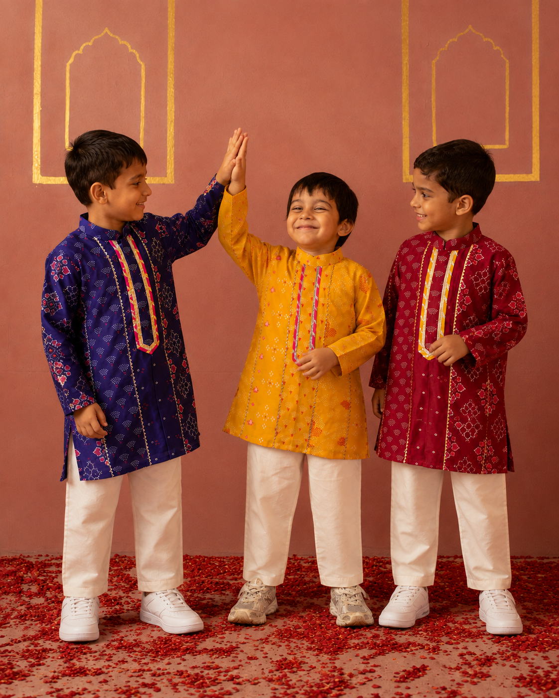 Purple Chanderi Gota Kurta Pj