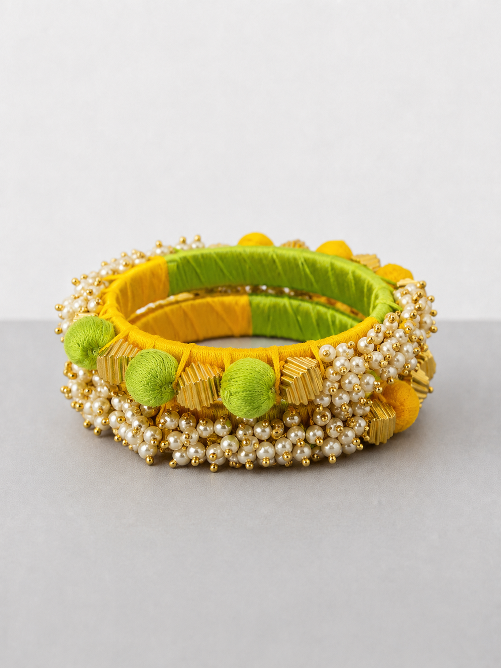 Double Tone Moti Bangles