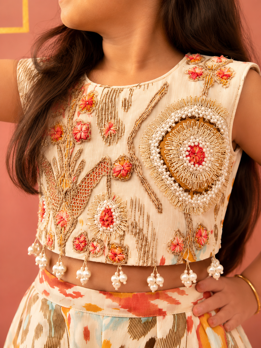 White Ikat Top and Pants