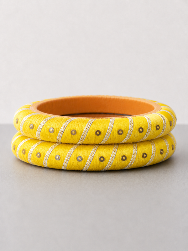 Yellow Gota Bangles