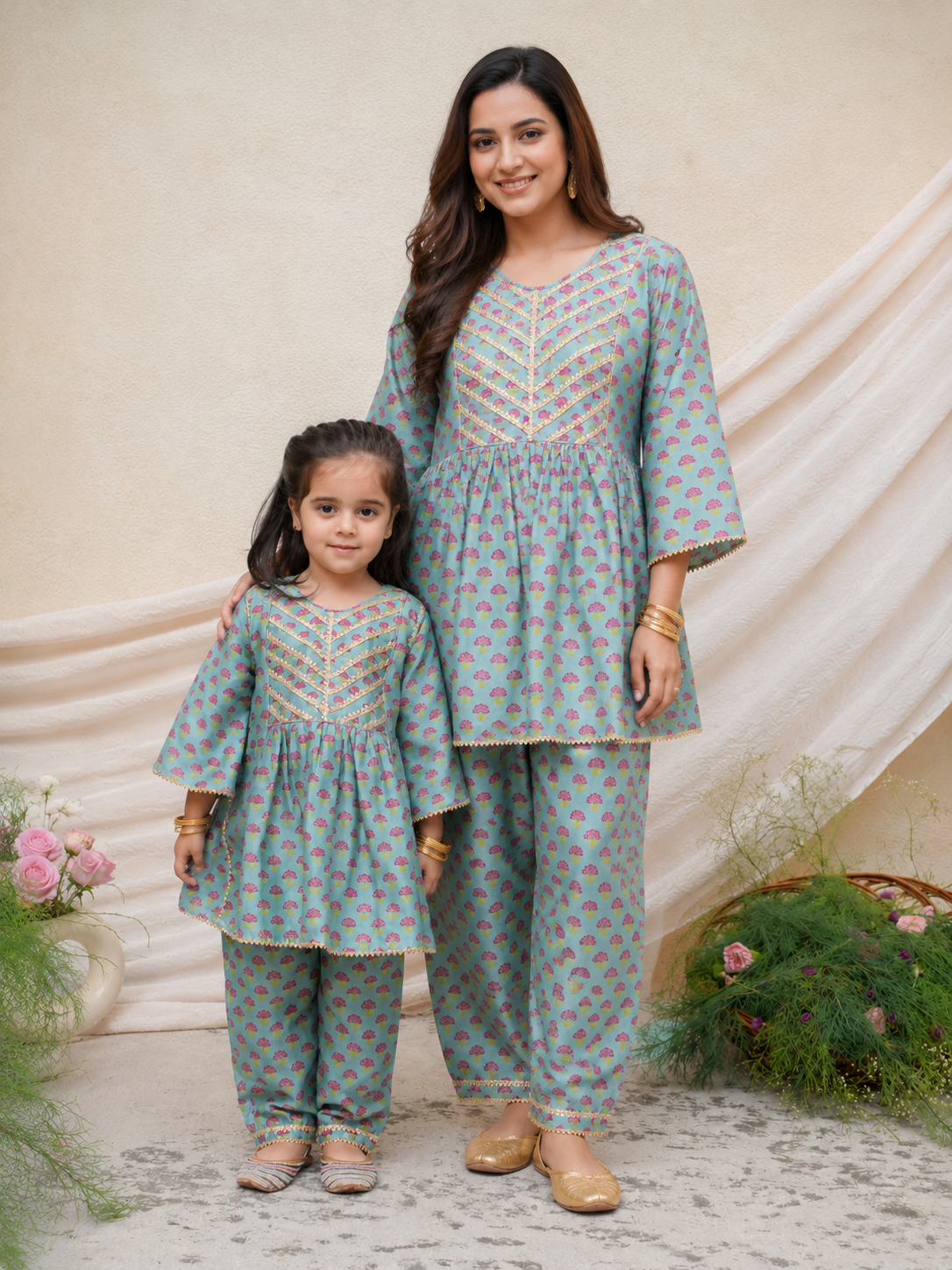 Mint Peplum And Pant