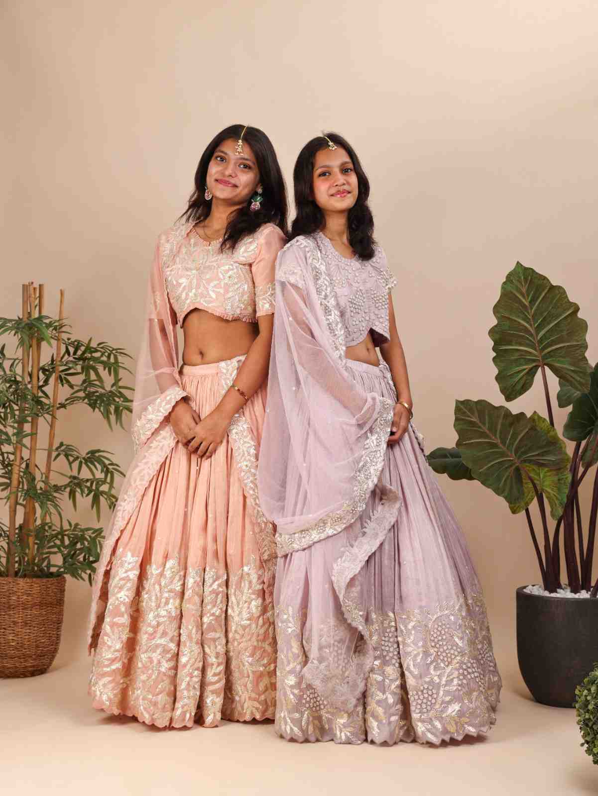 Pink Ghagara and Blouse and Dupatta For Teenagers