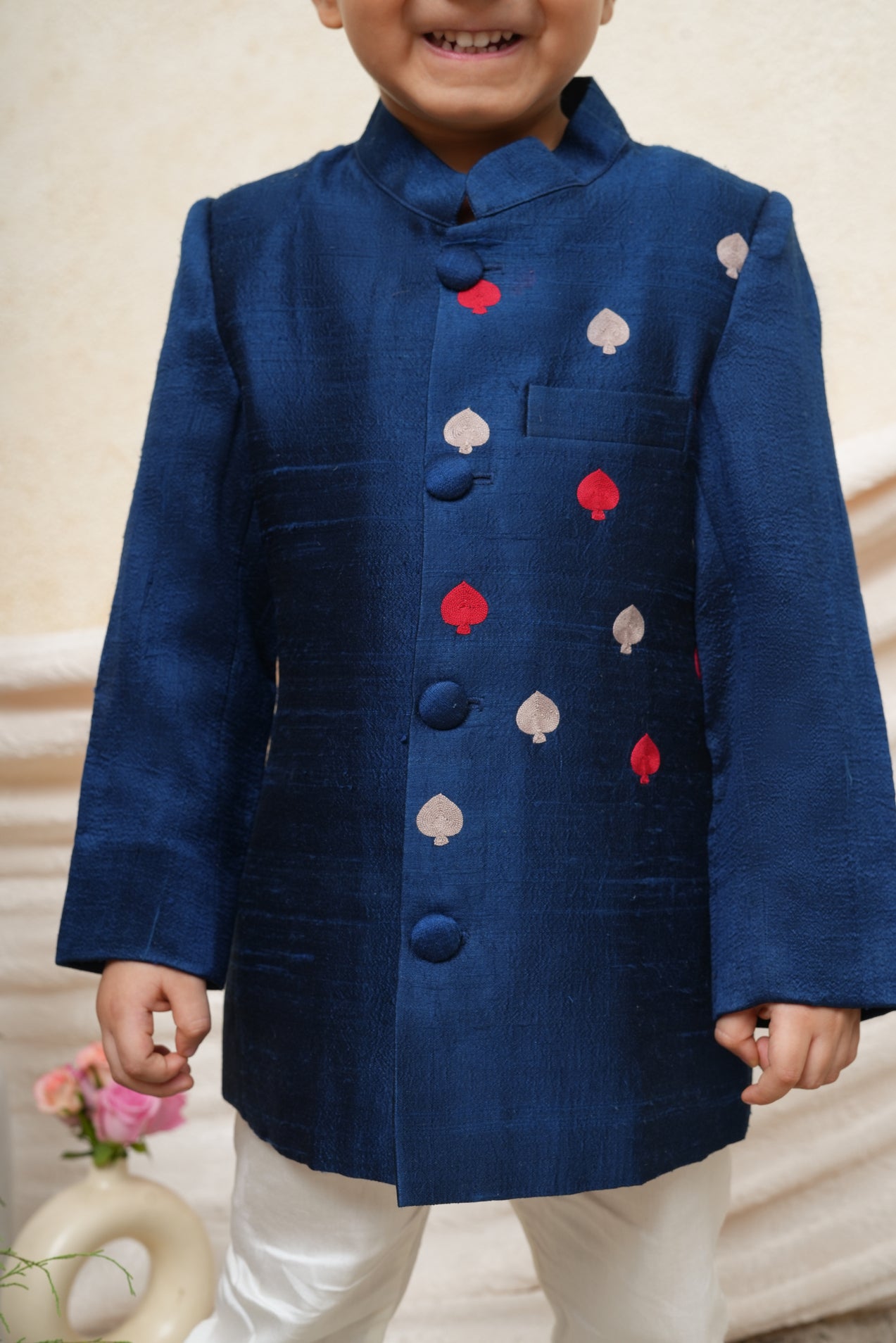 Blue Thread Work Sherwani Set