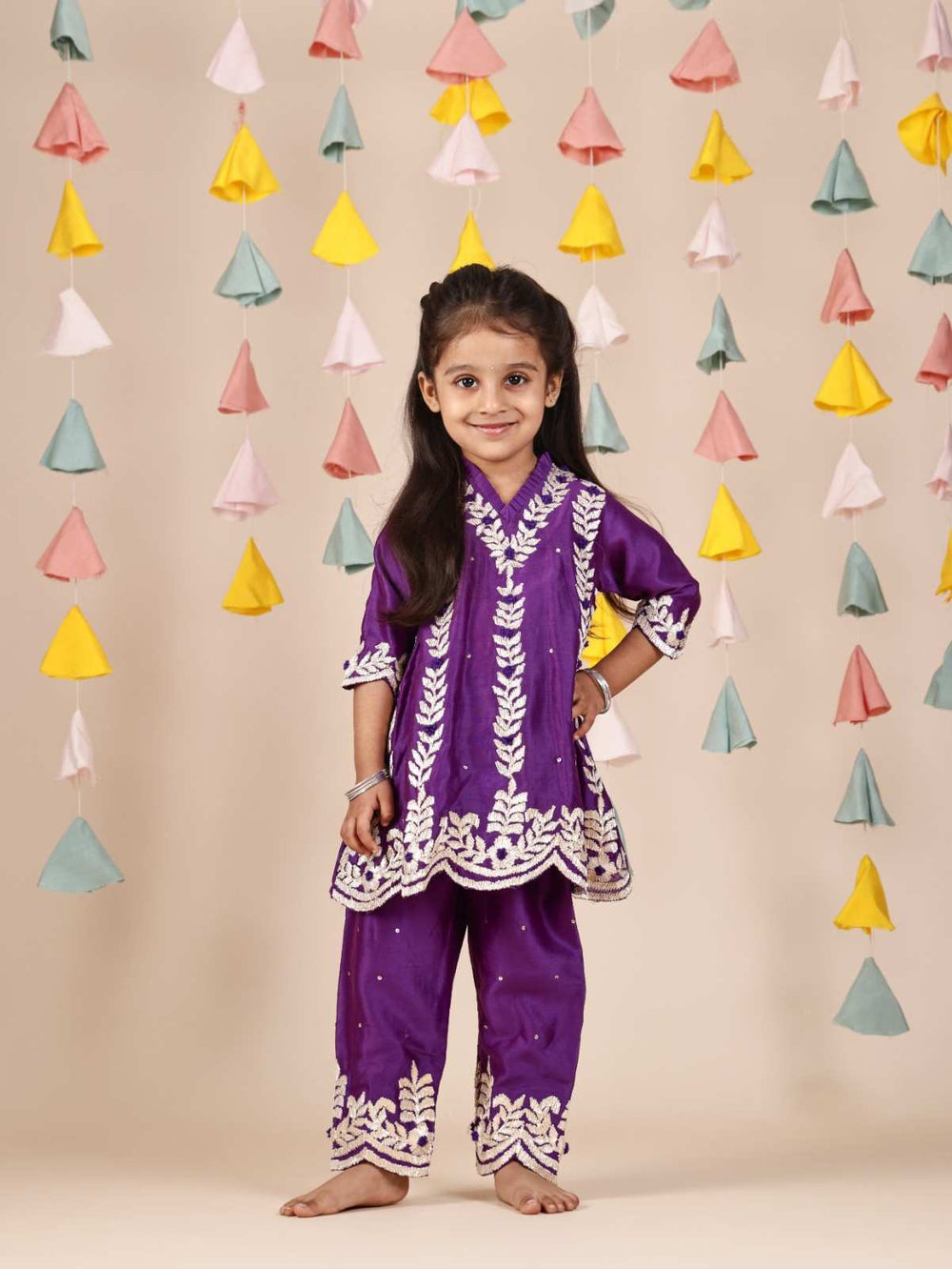 Purple Kurta Set