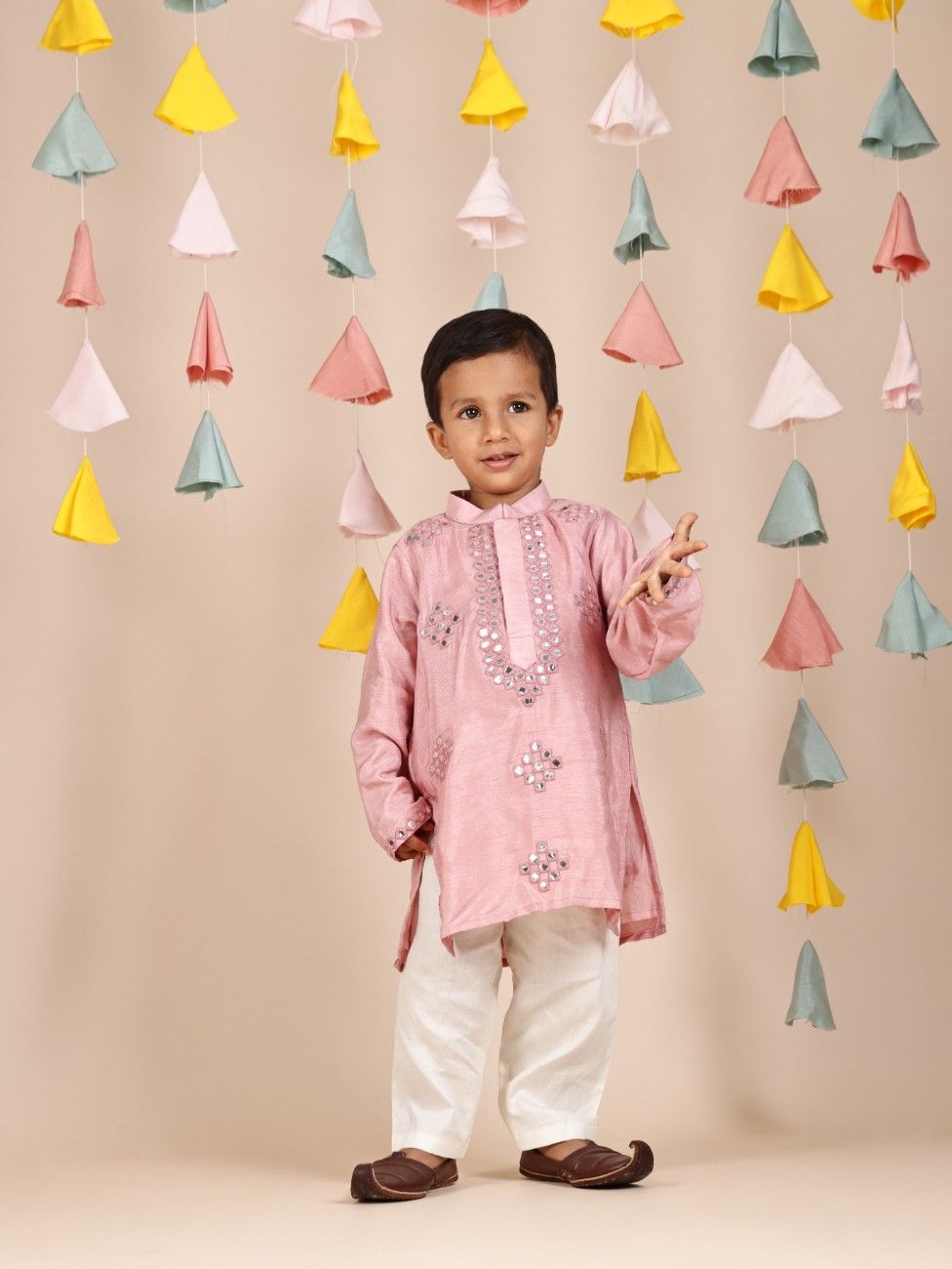 Dust Pink Mirror Kurta and Pant