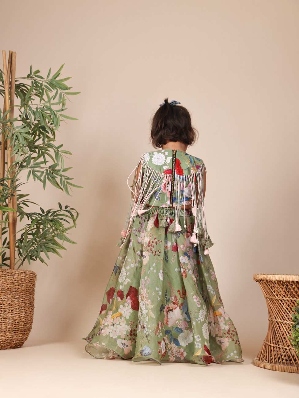 Pista Green Ghagara and Blouse