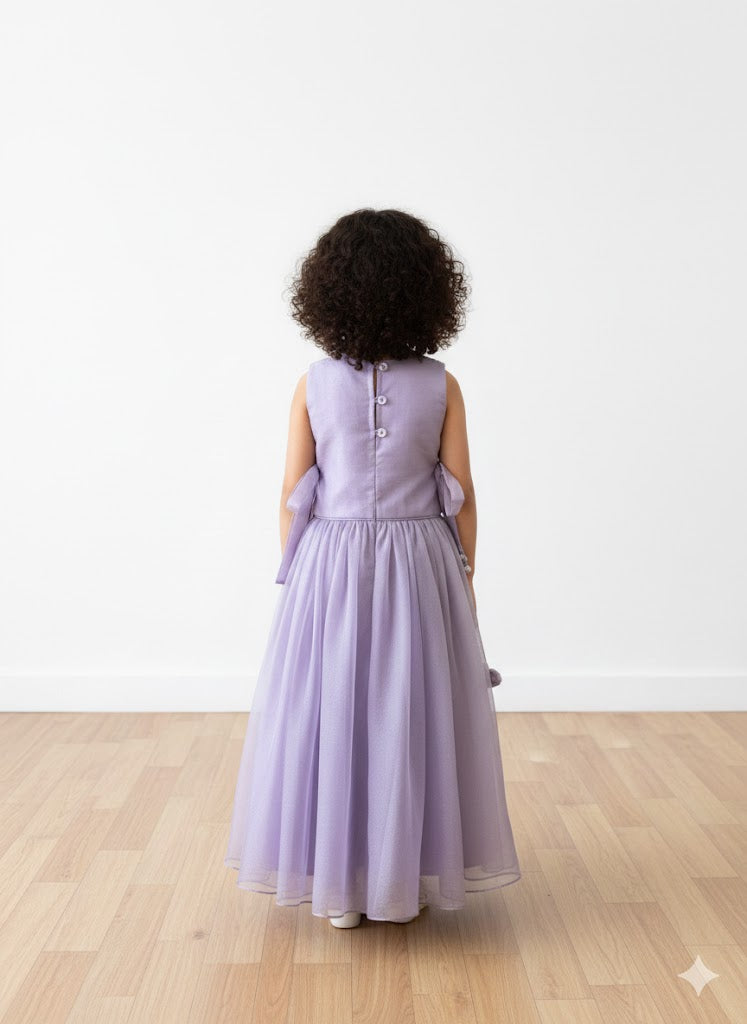 Lavender Organza Skirt and Sequiens Bib Top