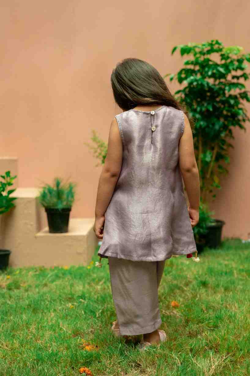 Lavendar Girls Kurta Set