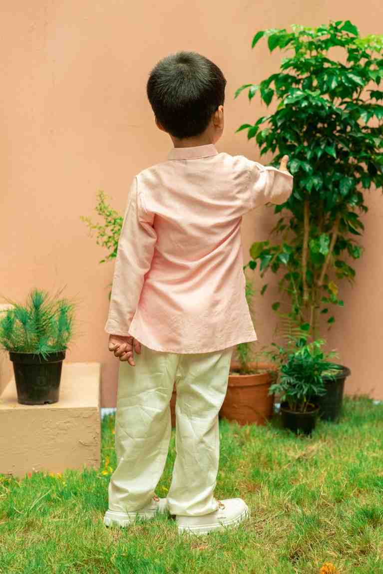 Pink Pintuck Kurta Set