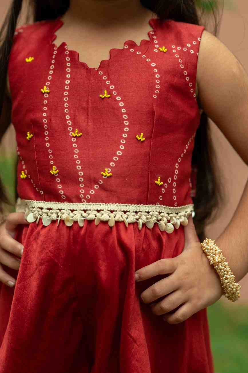 Red Top and Flare Pant