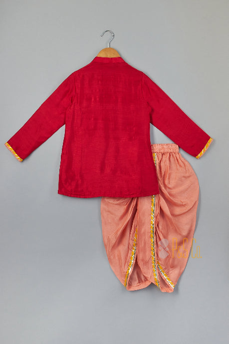 Krishna Embroidered Angrakha with Dhoti