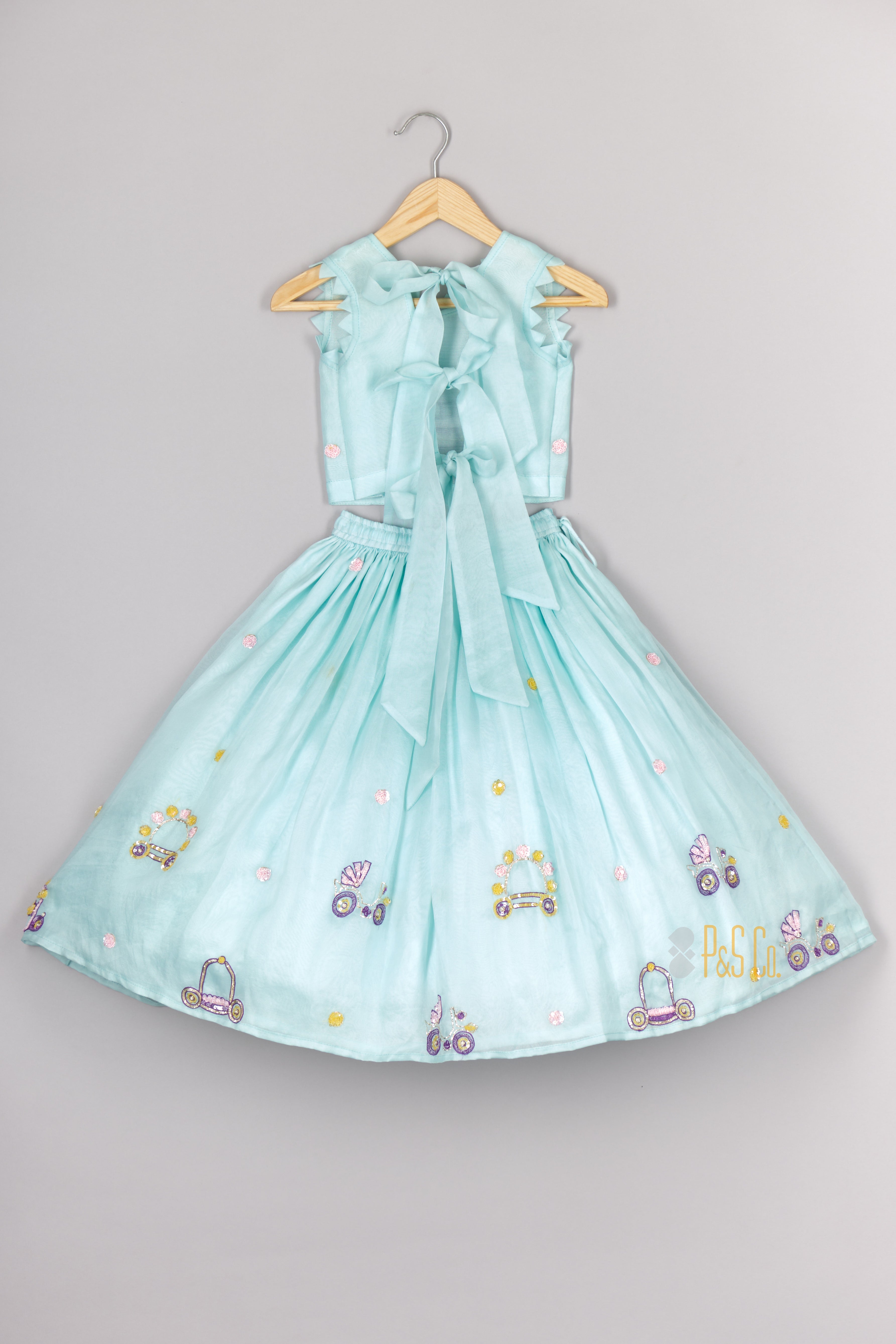 Mint Princess Ghagara Blouse