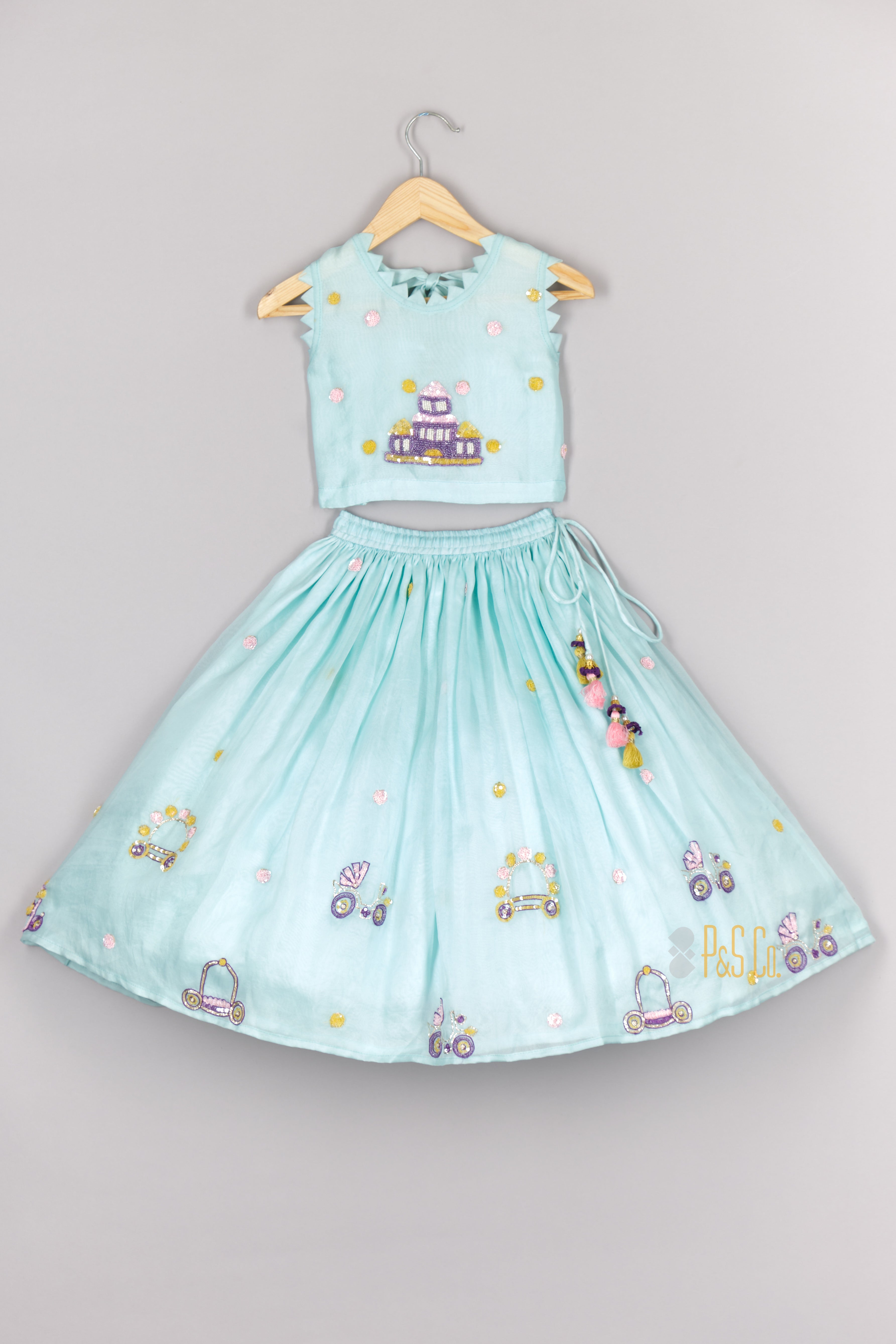 Mint Princess Ghagara Blouse