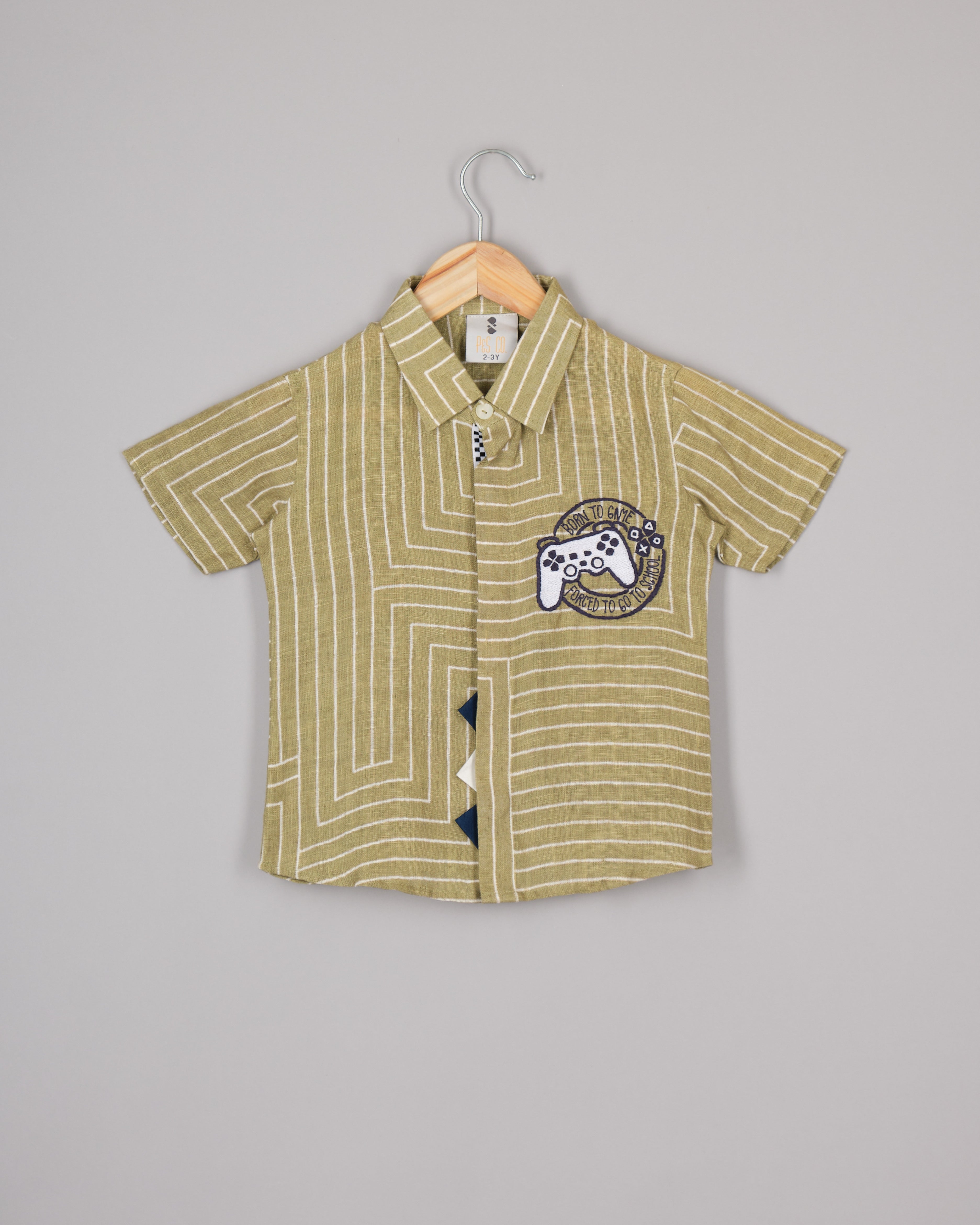 Saga Green Linen Gaming Shirt