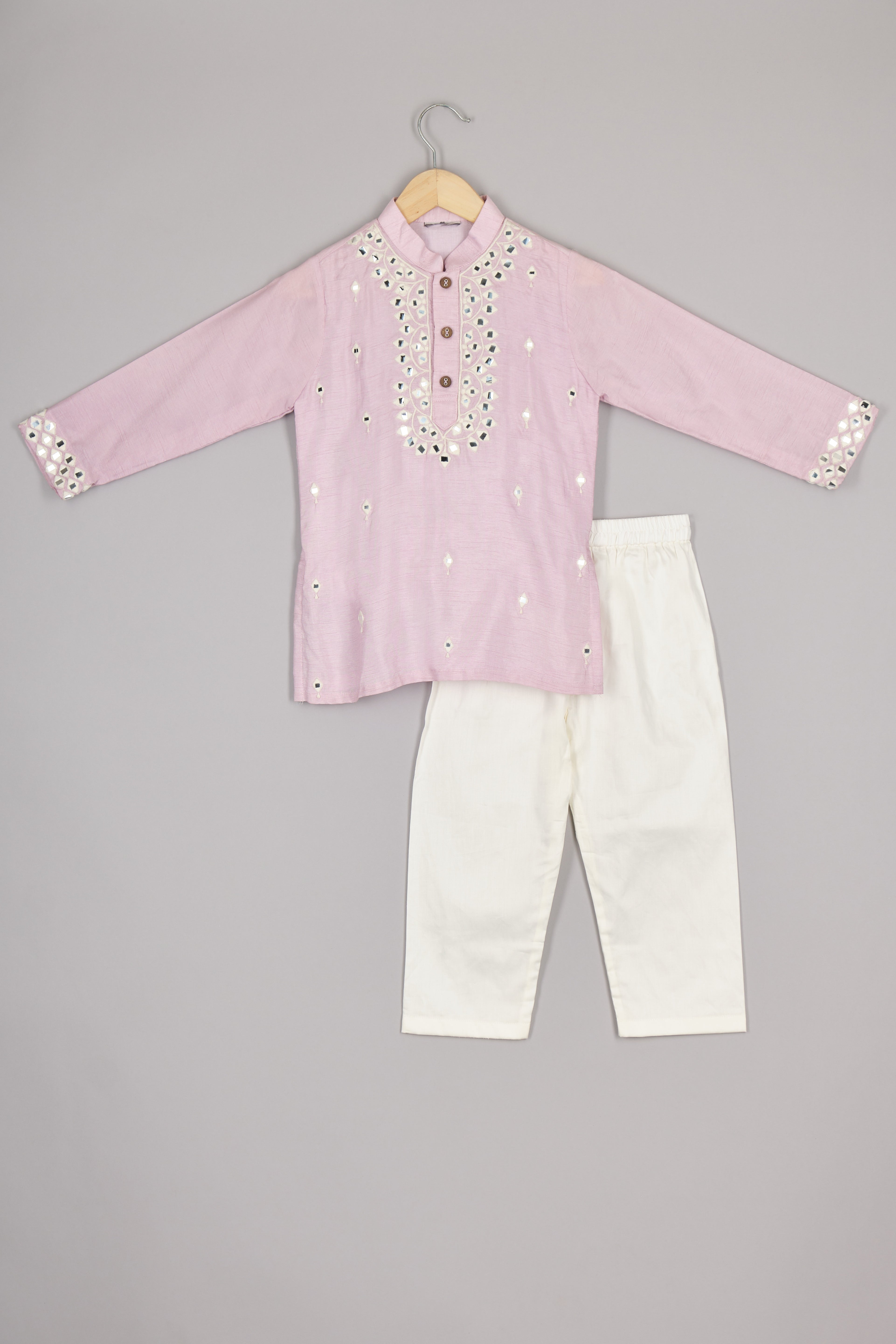 Lavender Mirror Kurta And Pajama