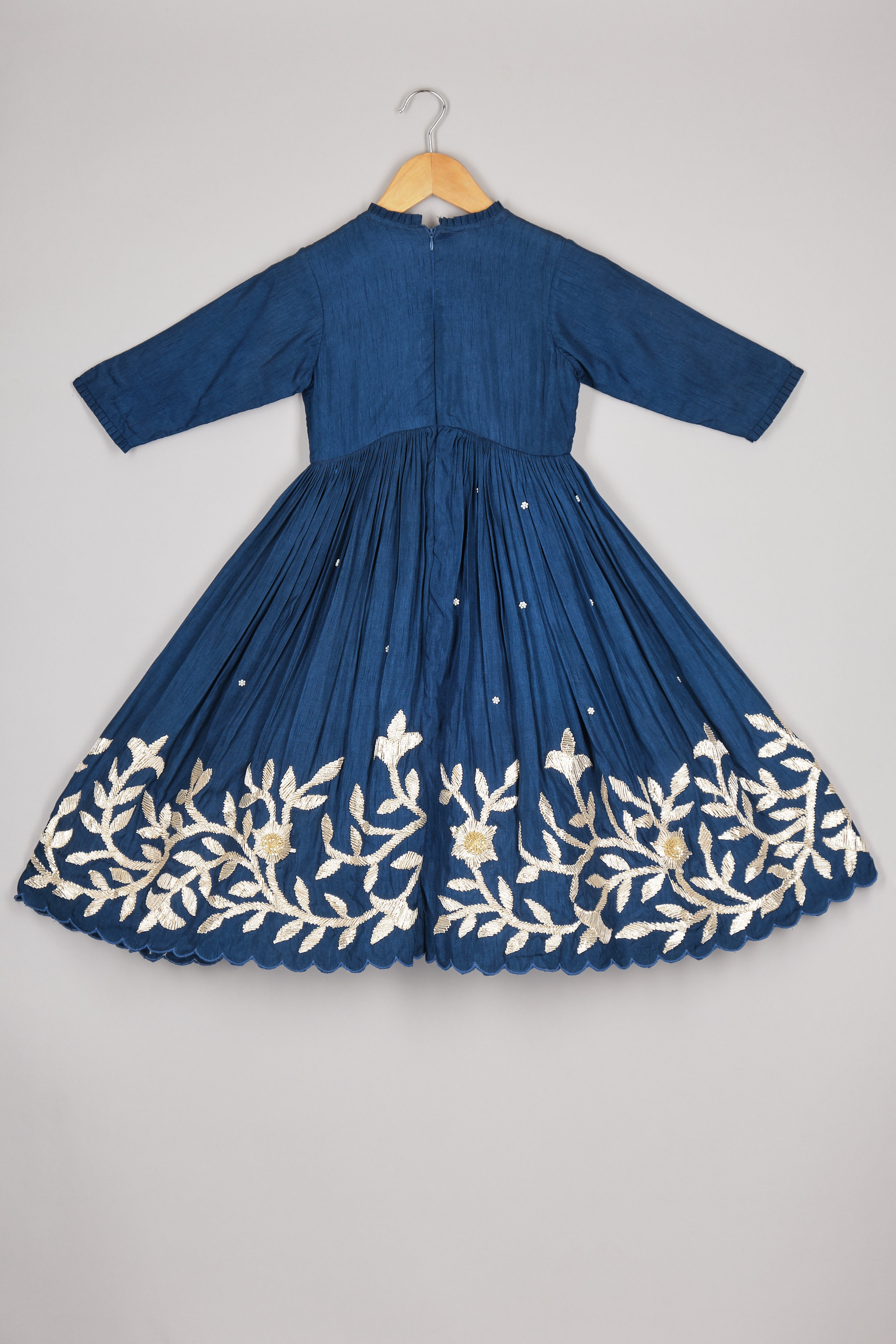 Blue Gota Embroidery Anarkali Dress