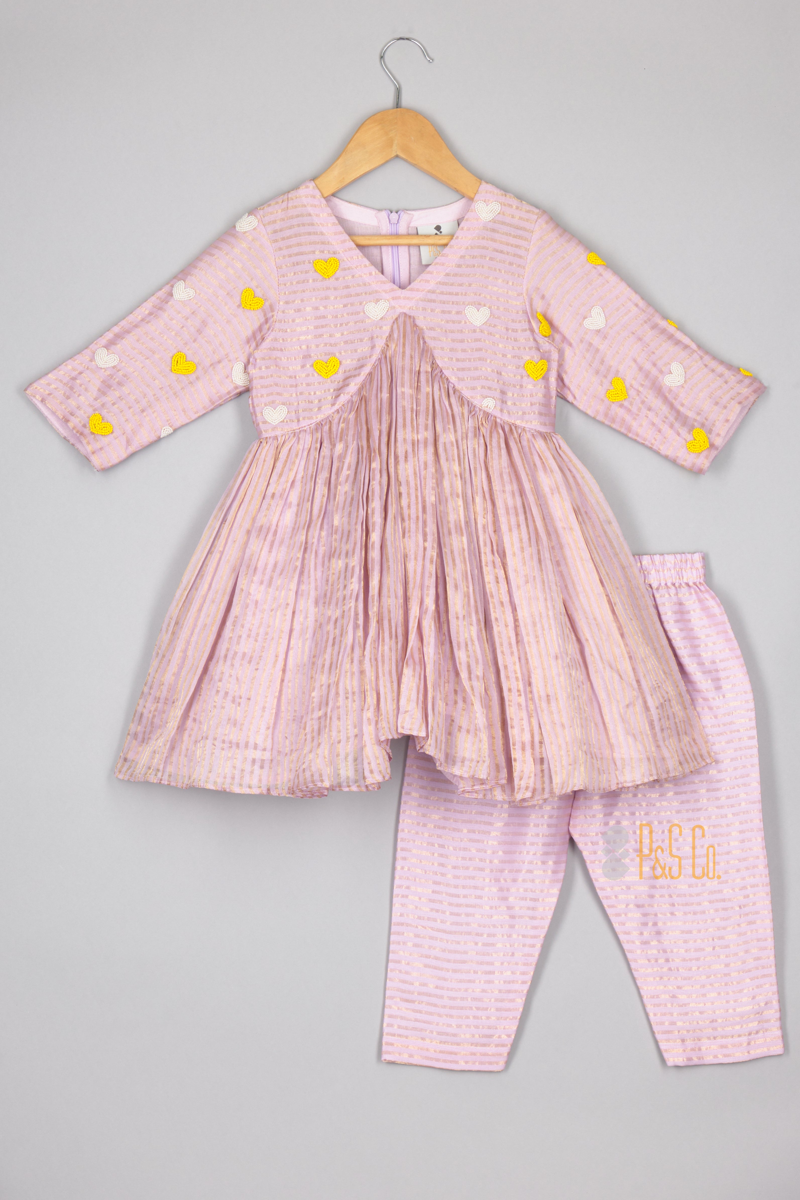 Lavender Hearts Girls Set