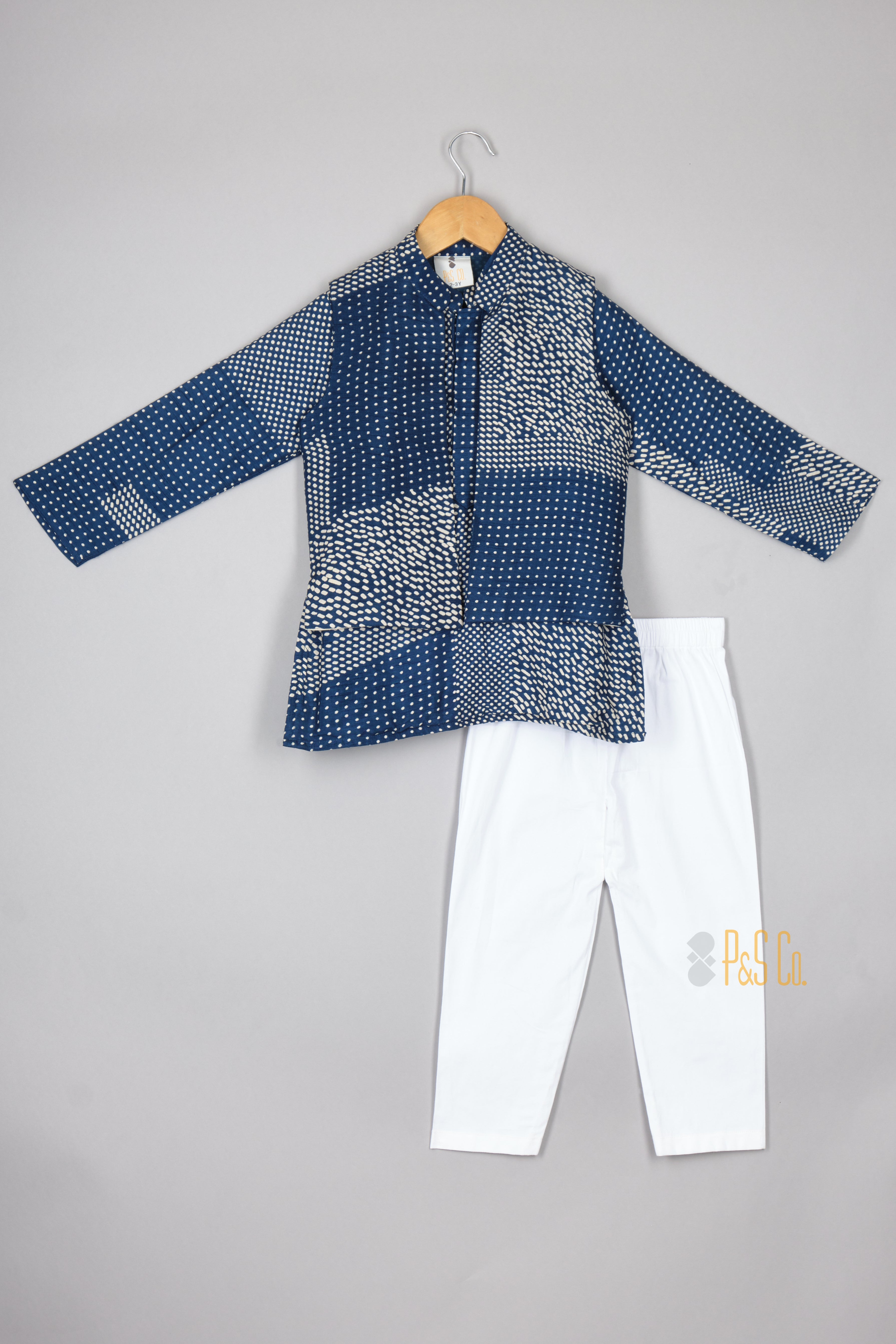 Two in one Printed Nehru Jacket set