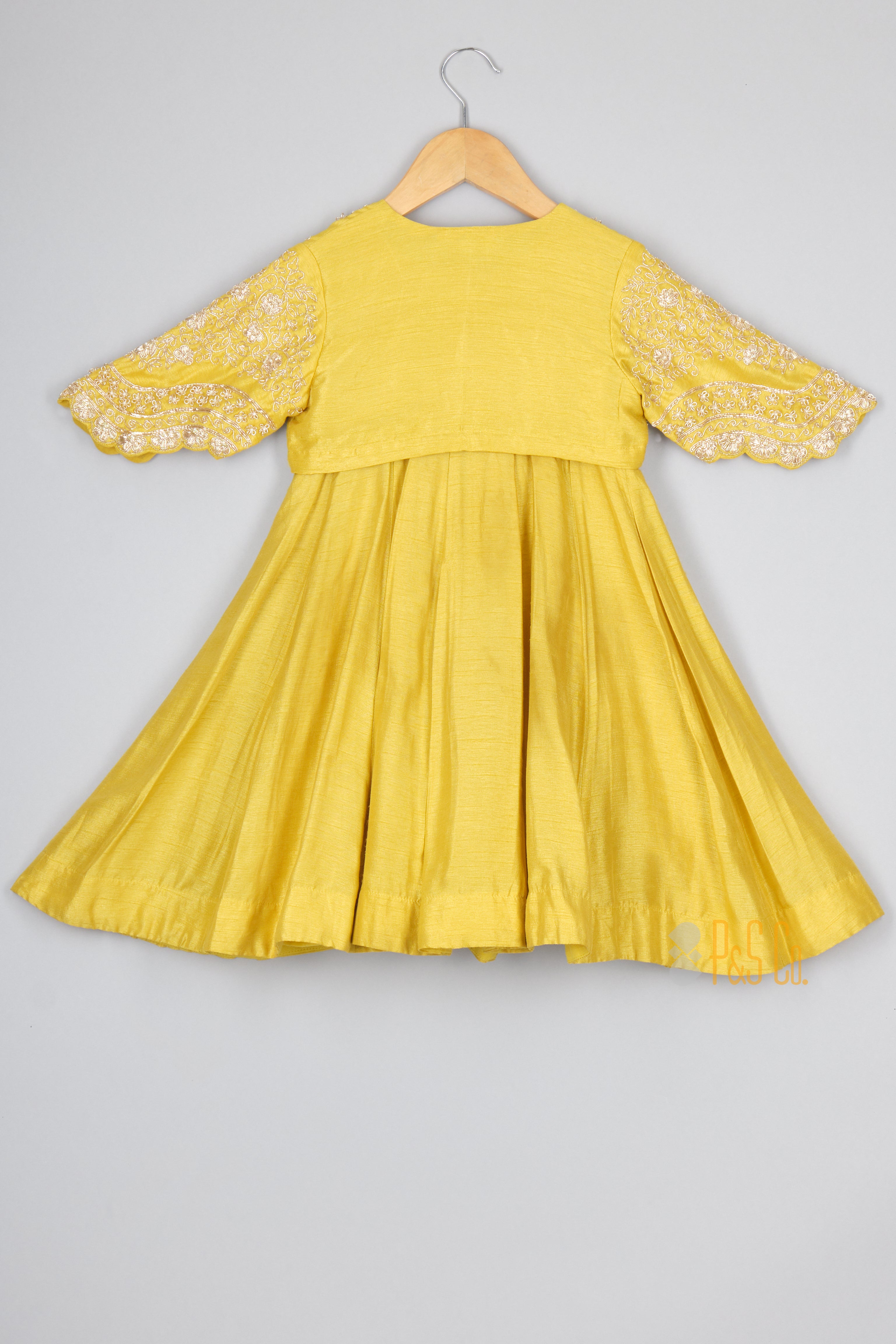 Elegant Anarkali With Heavy Embroidered Potli Buttons Adorned Jacket