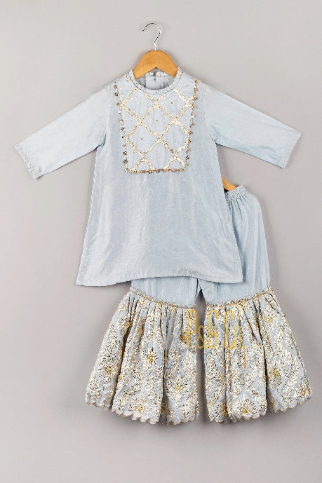 Gota Detailing Sharara Set