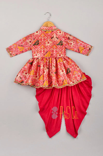 Patola Printed Angrakha Set