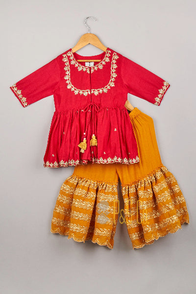 Lace Work Peplum & Sharara