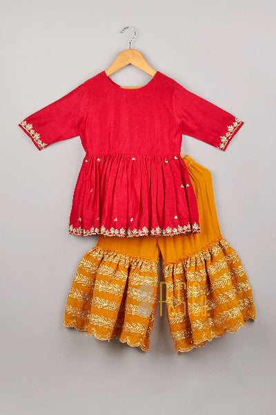 Lace Work Peplum & Sharara