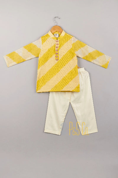 Leheriya Print Kurta with Pant