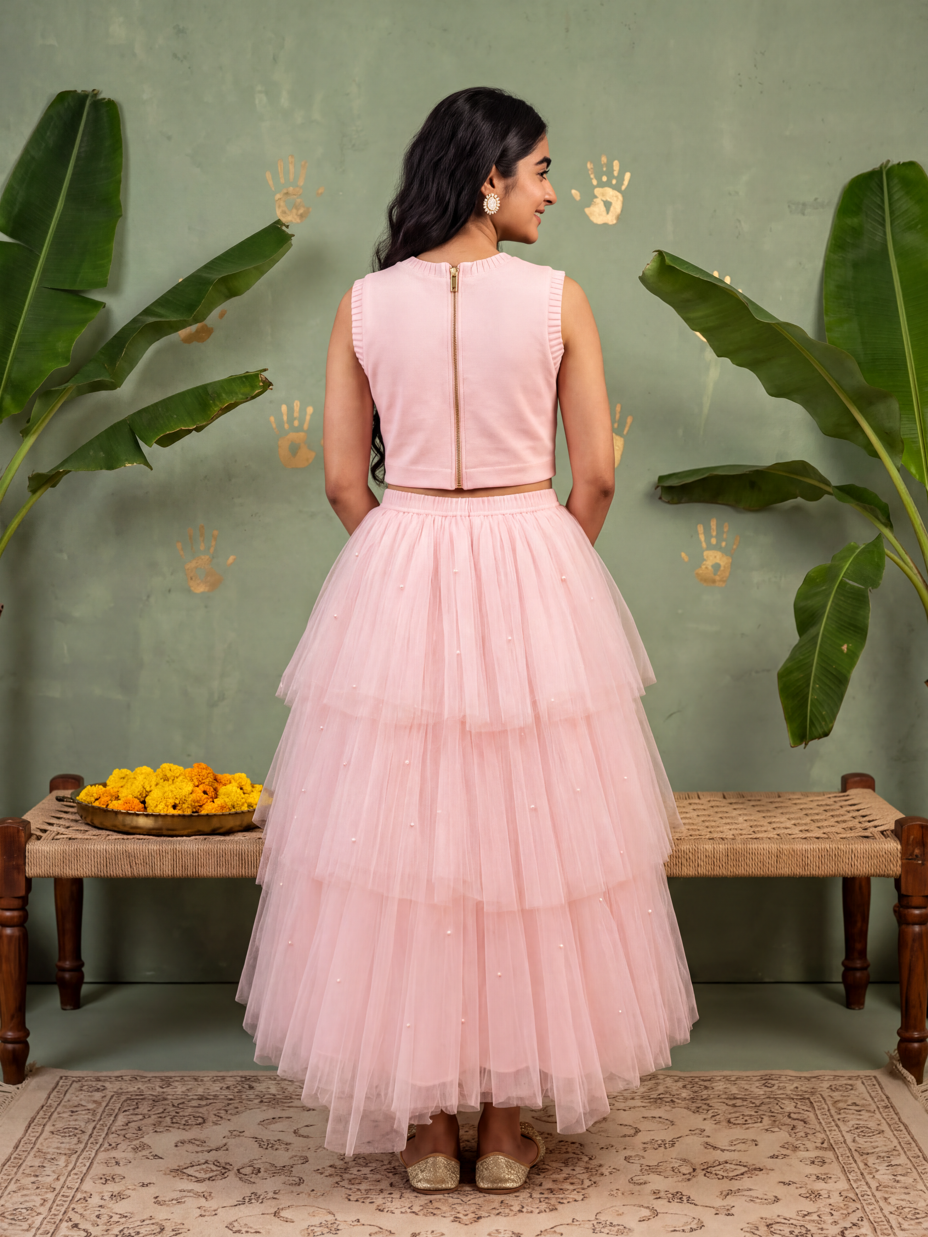 Fairy Pink Net Lehenga