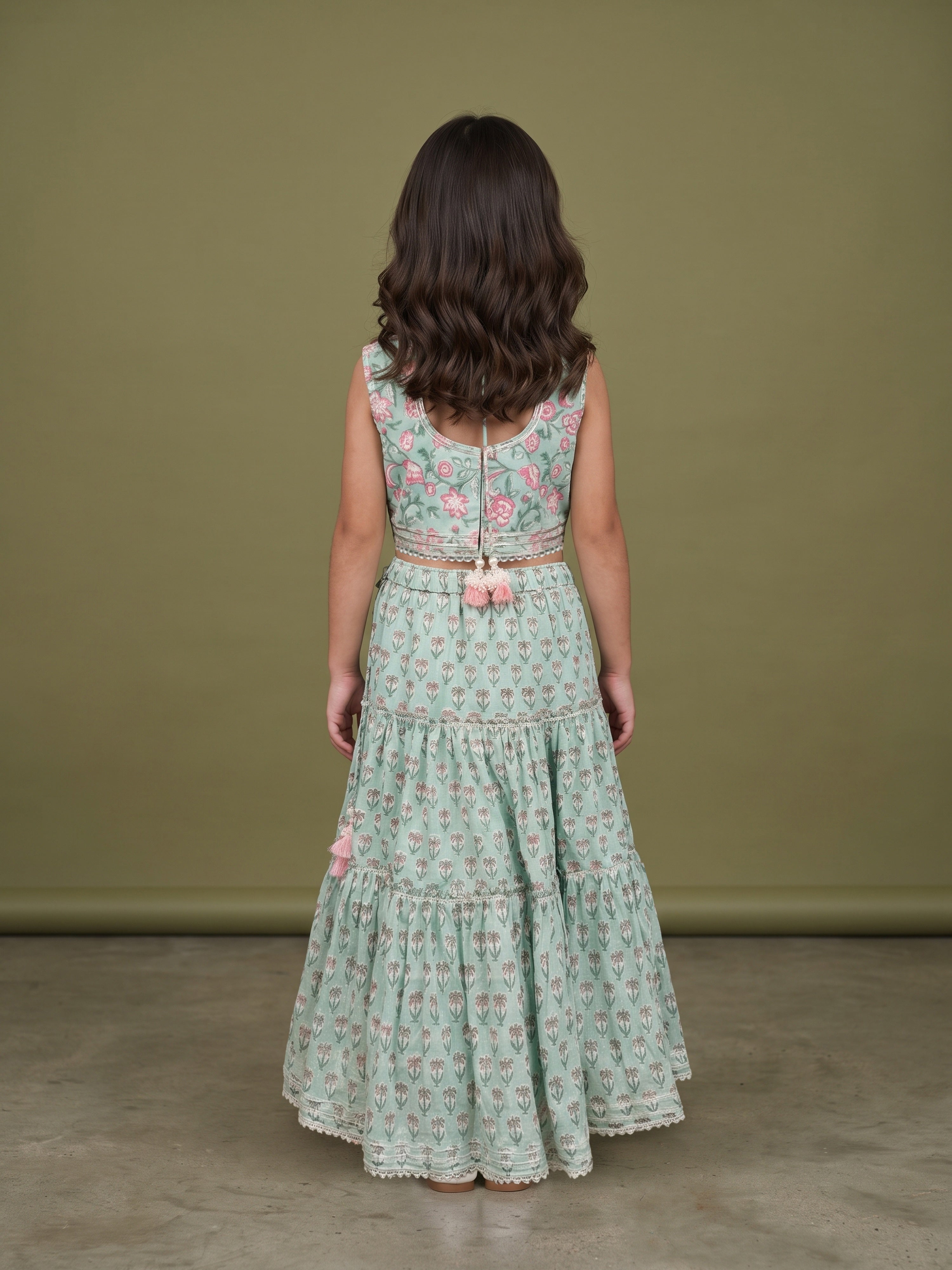Samira Mint Floral Lehenga