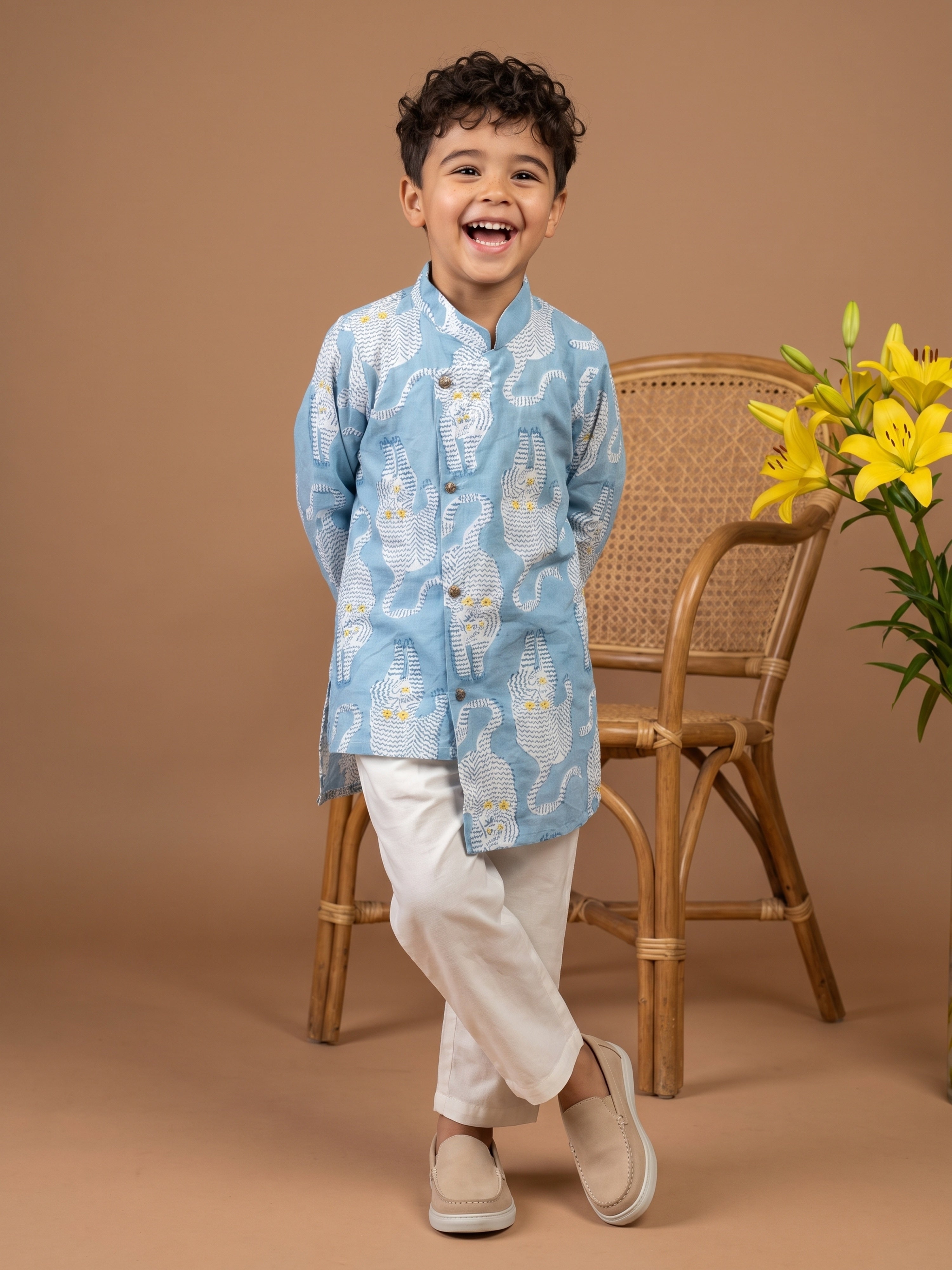 Ayaan Animal Printed Kurta Set