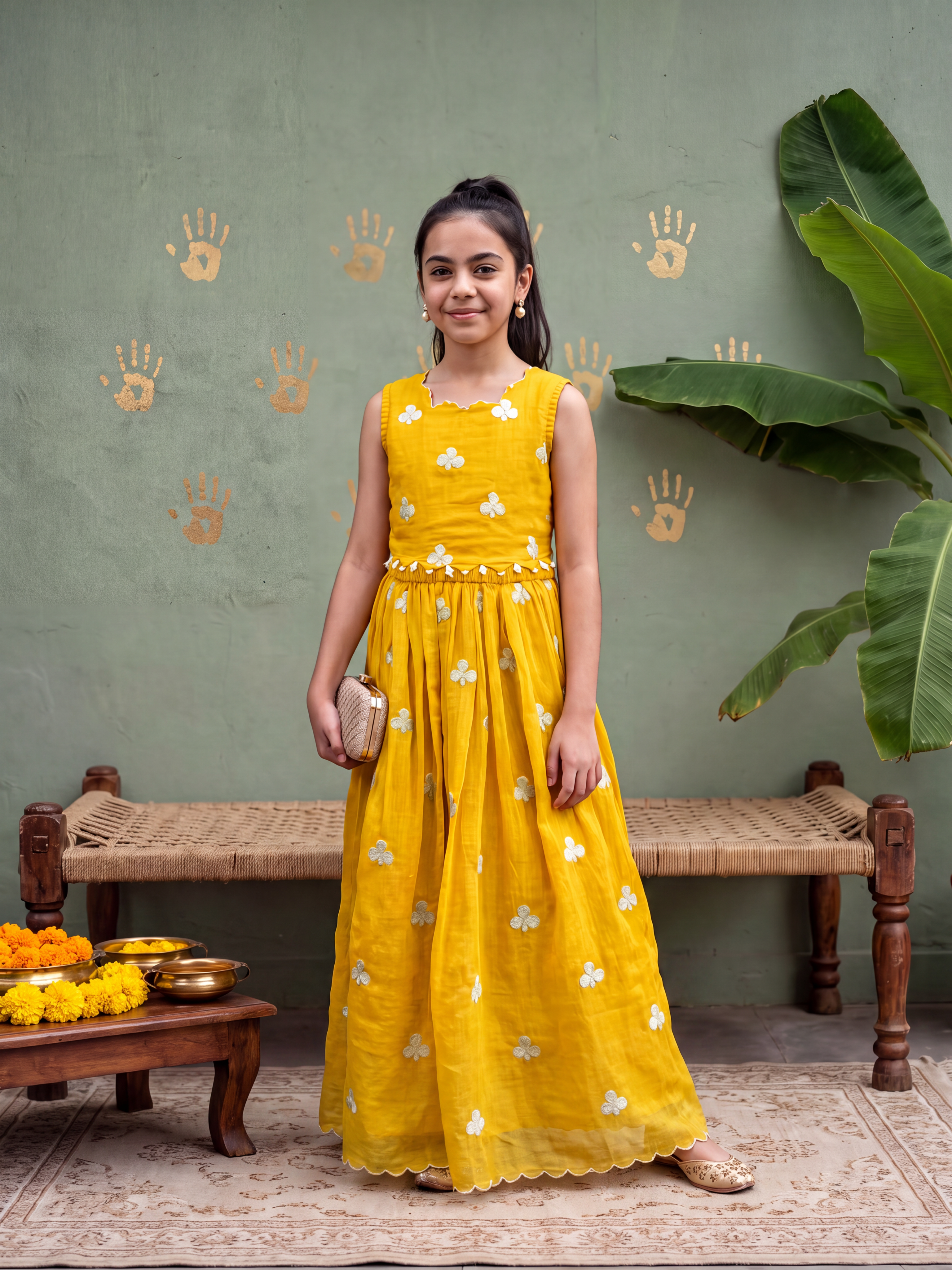 Mustard Clubs Lehenga