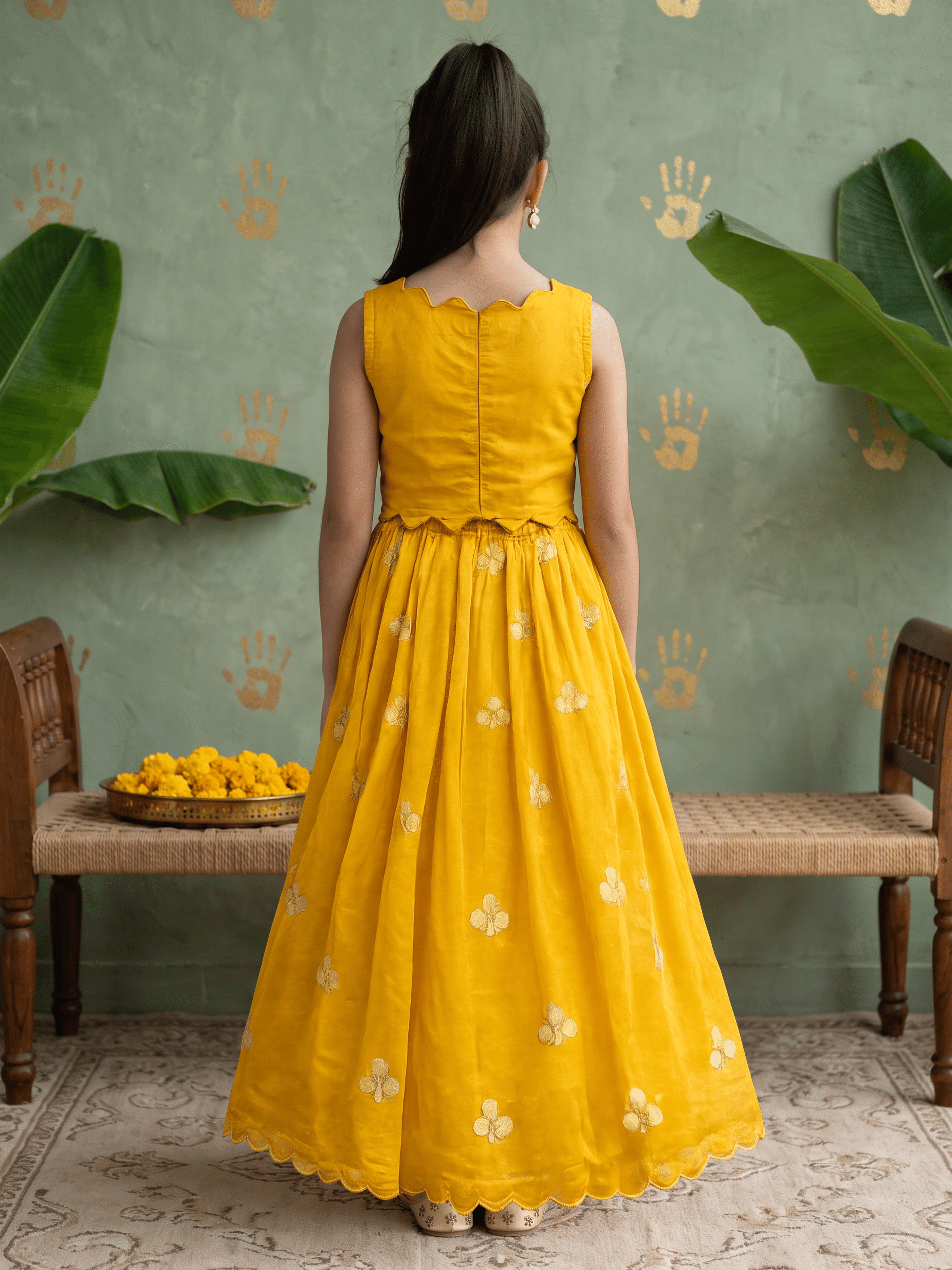 Mustard Clubs Lehenga