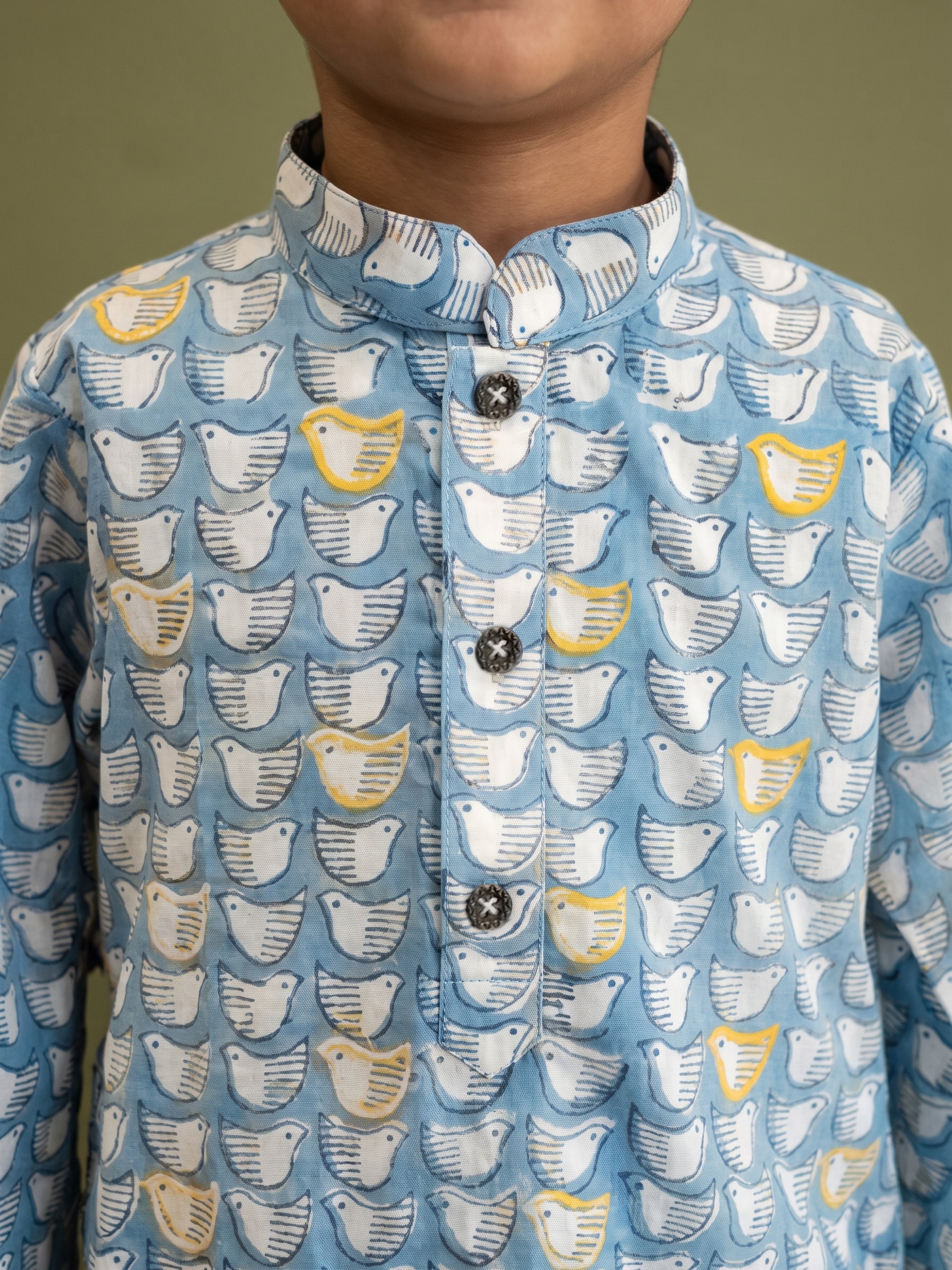 Parth Blue Bird Kurta Set