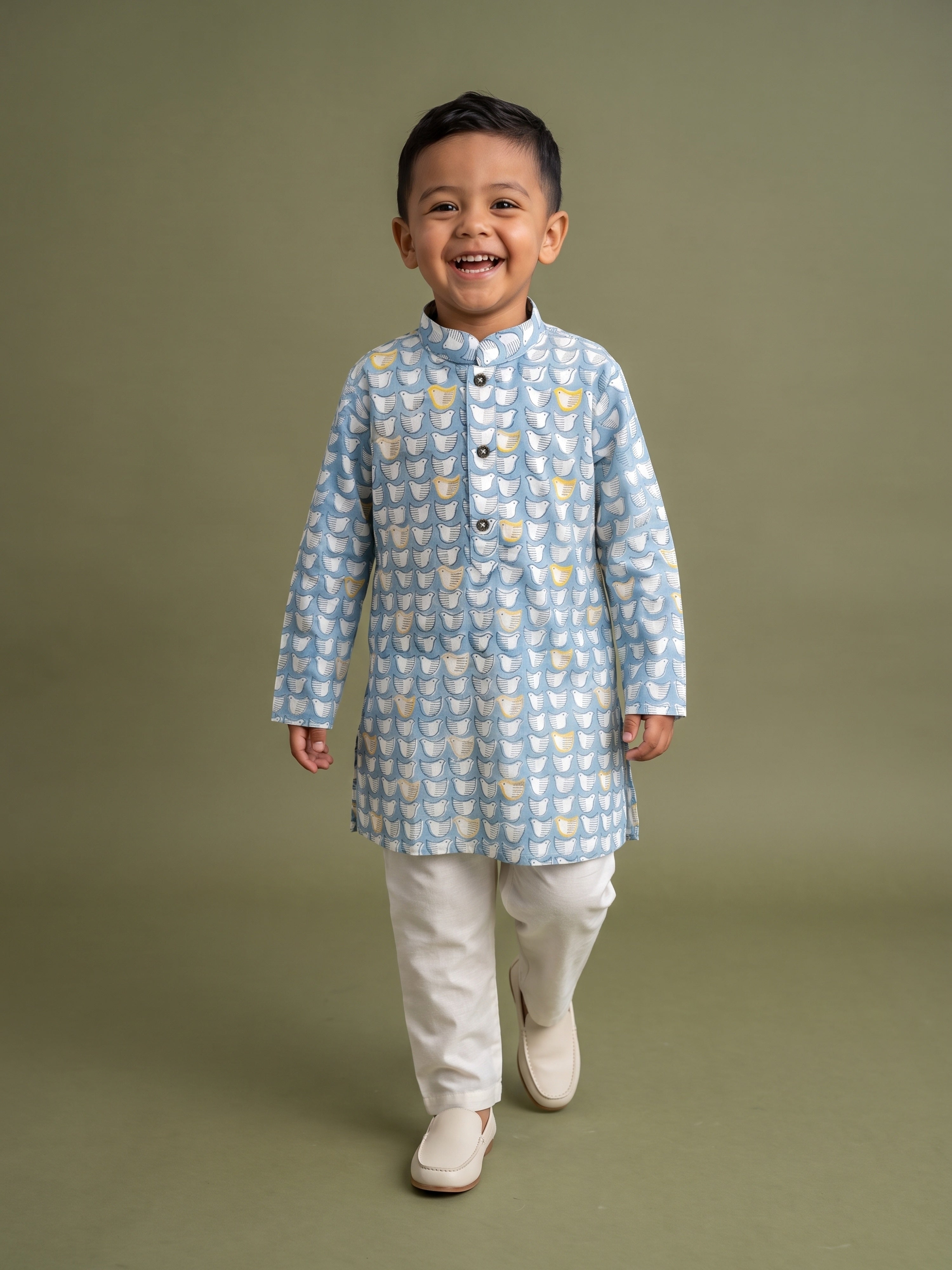 Parth Blue Bird Kurta Set