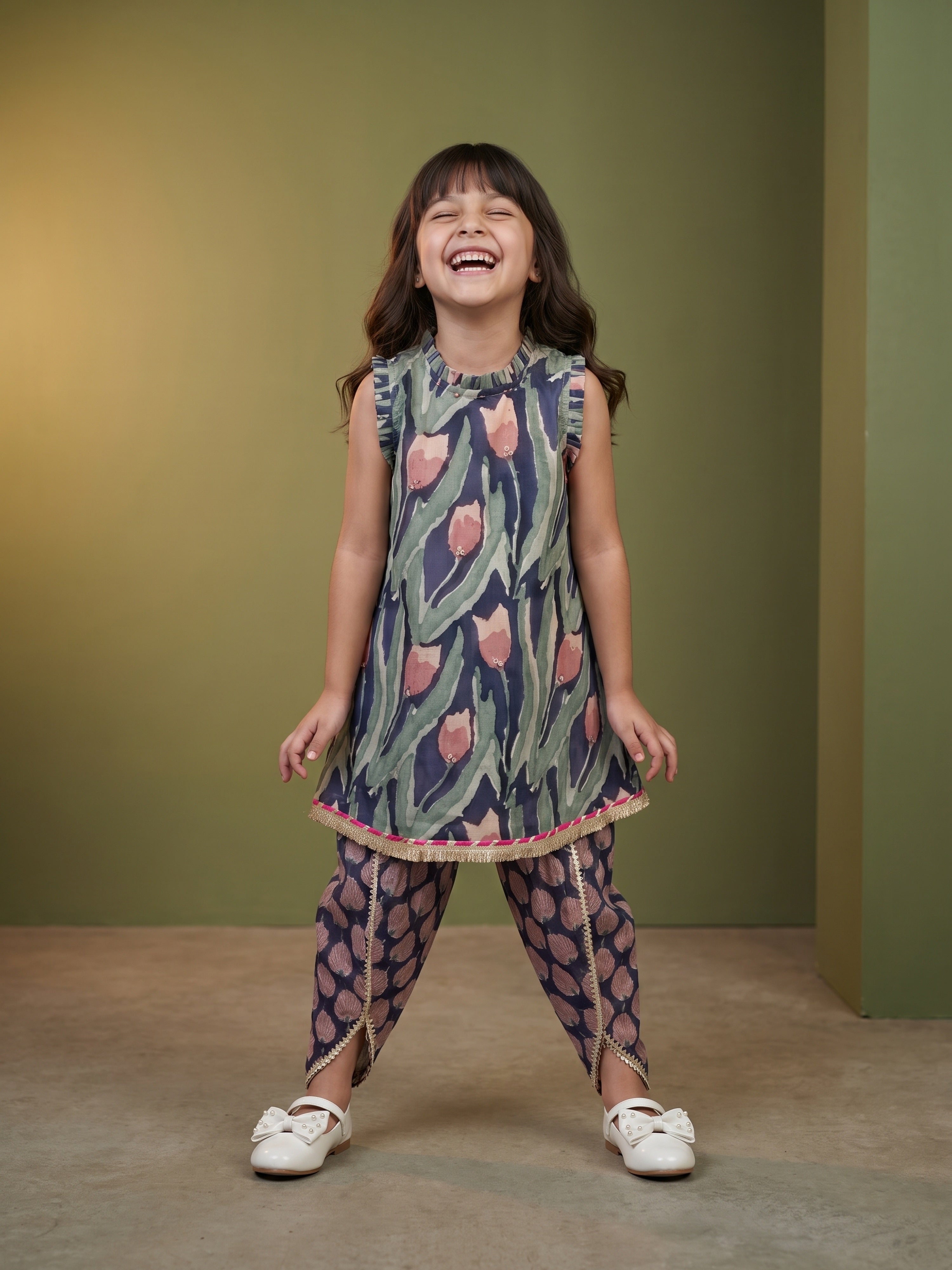 Navya Tulip Printed Kurta Dhoti Pant
