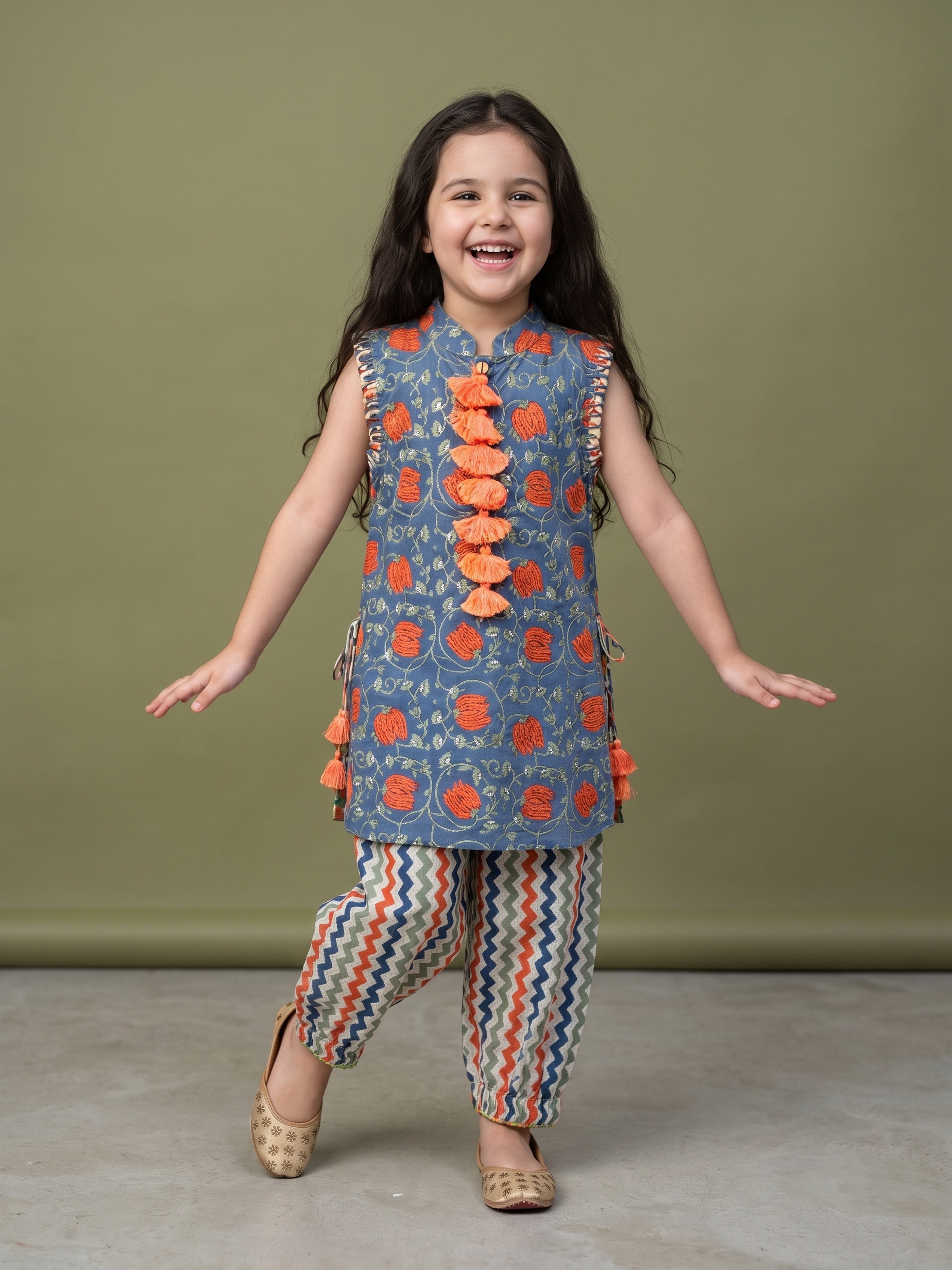 Mahi Blue Lotus Kurta Set