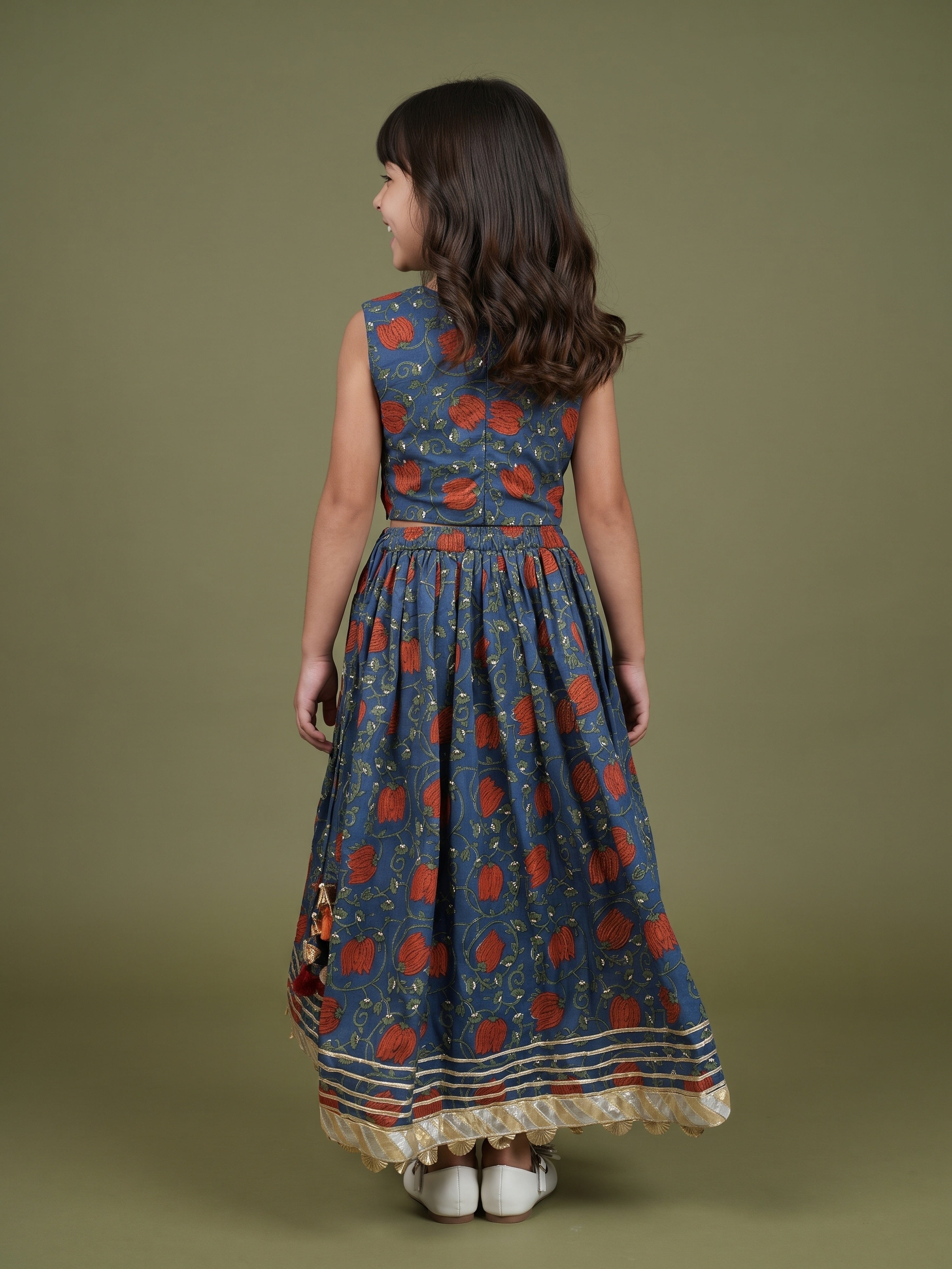 Anvi Blue Lotus Lehenga